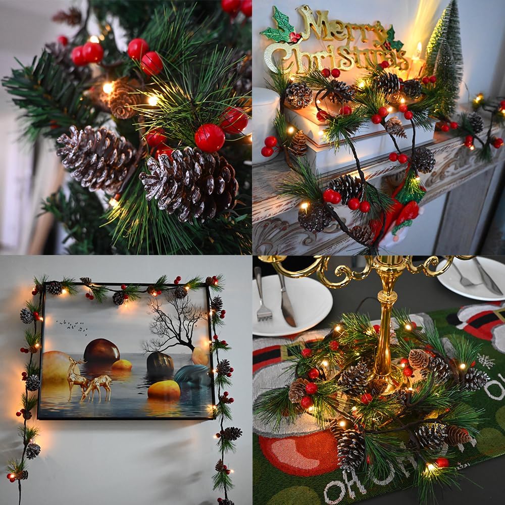 Christmas Garland Lights 6.56FT (Red and Green) 6 x 1 x 1 inches