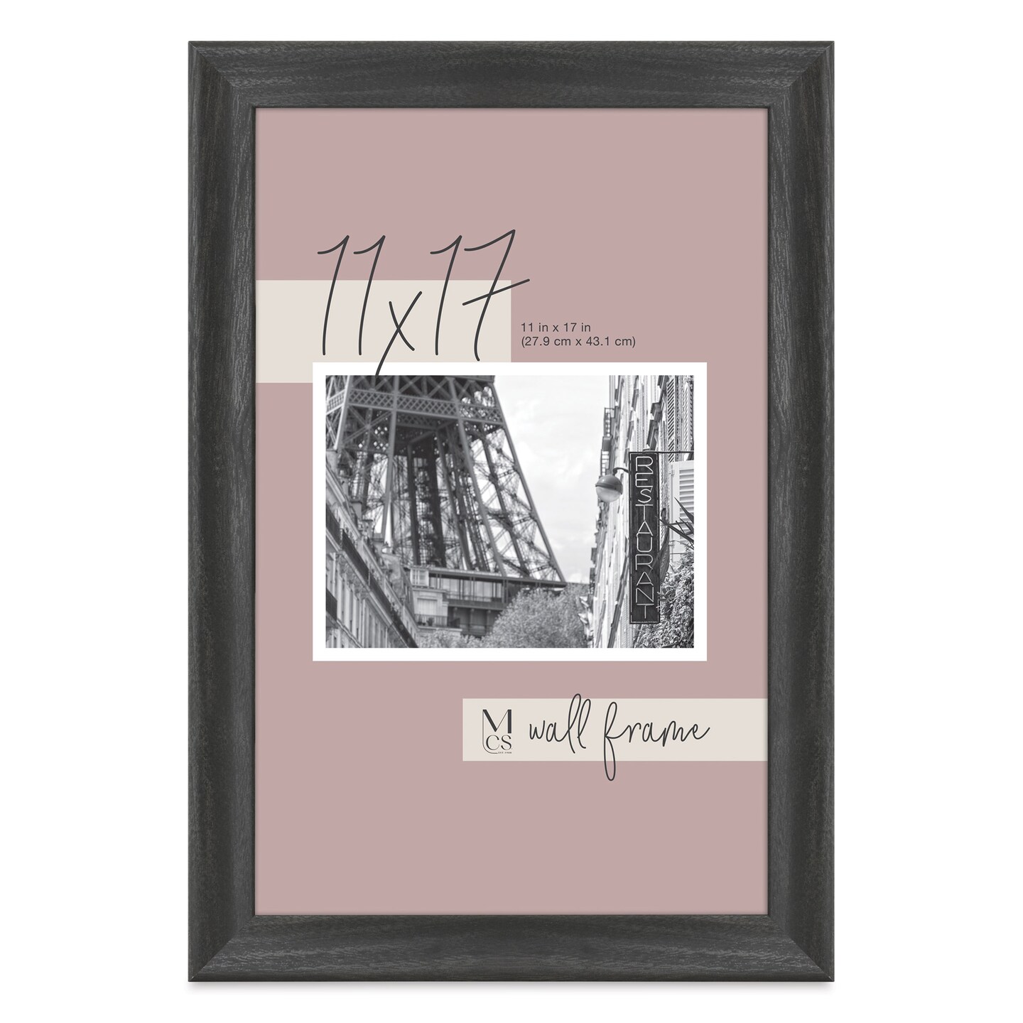 MCS Classic Edge Frame - 11&#x22; x 17&#x22;, Black