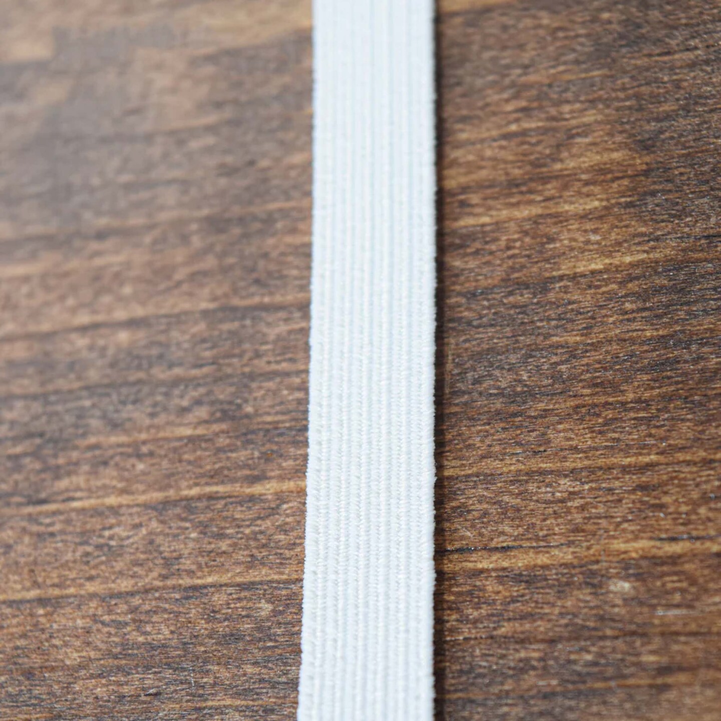 1/4&#x22; White Flat Braided Durable Elastic Cord 5 Yards