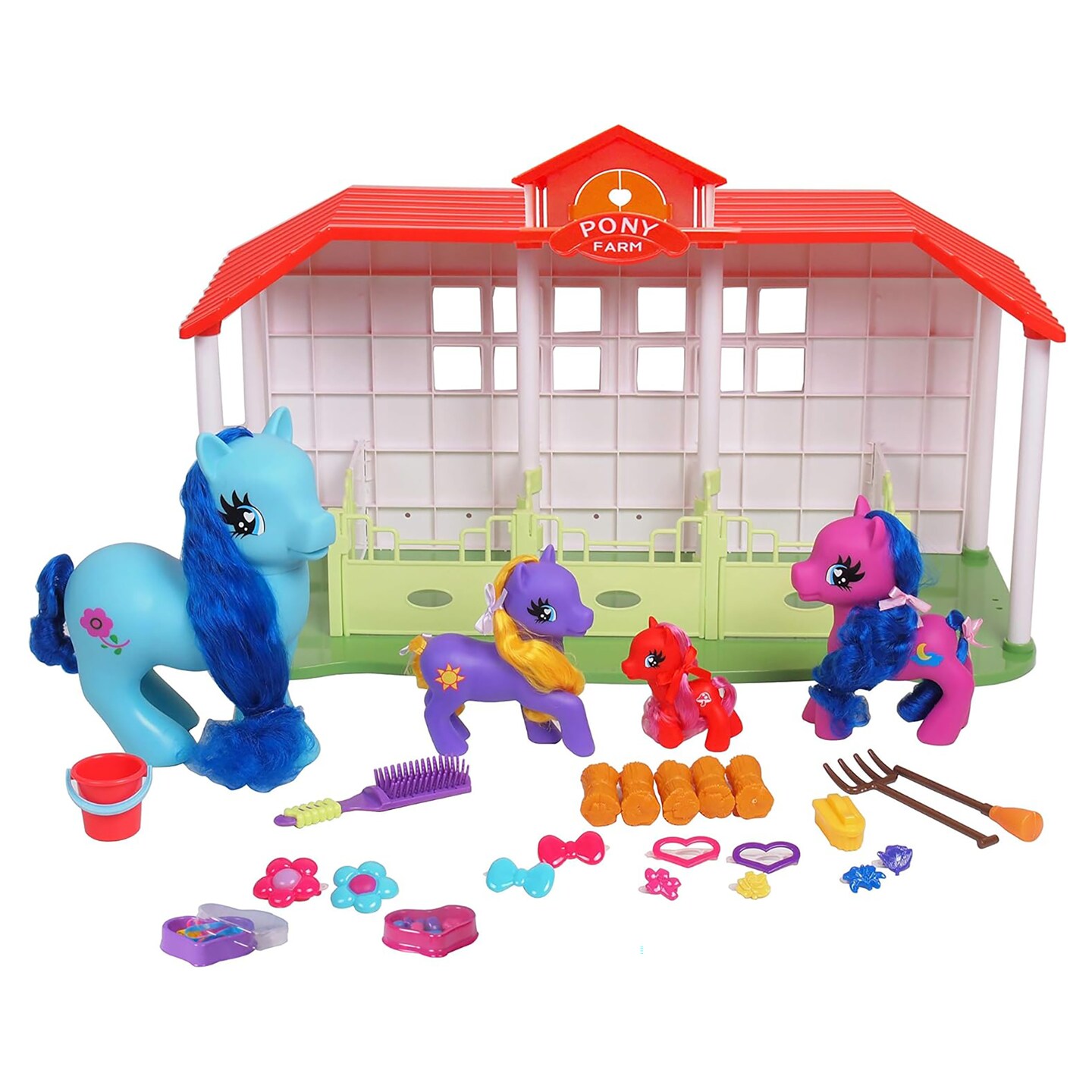 Wonder Pony Land 45Piece Mega Horse Ranch Set Toy