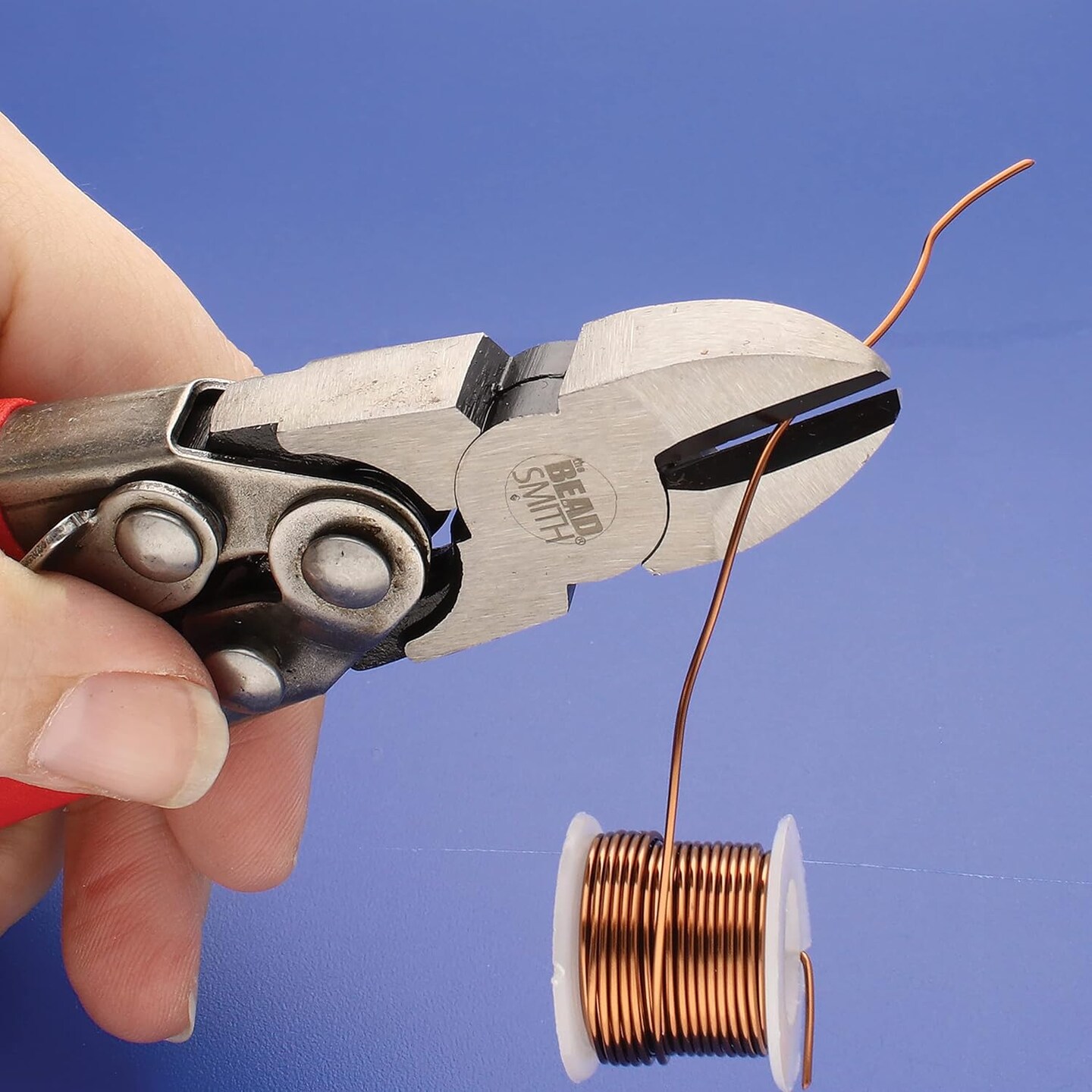 The Beadsmith Heavy Duty Cutter – 6.5 inches (165mm) – Hardened Steel Blades – Red Comfort Grip Handle with Safety Lock – Tool for Jewelry Making, Electronics and Micro Mechanics