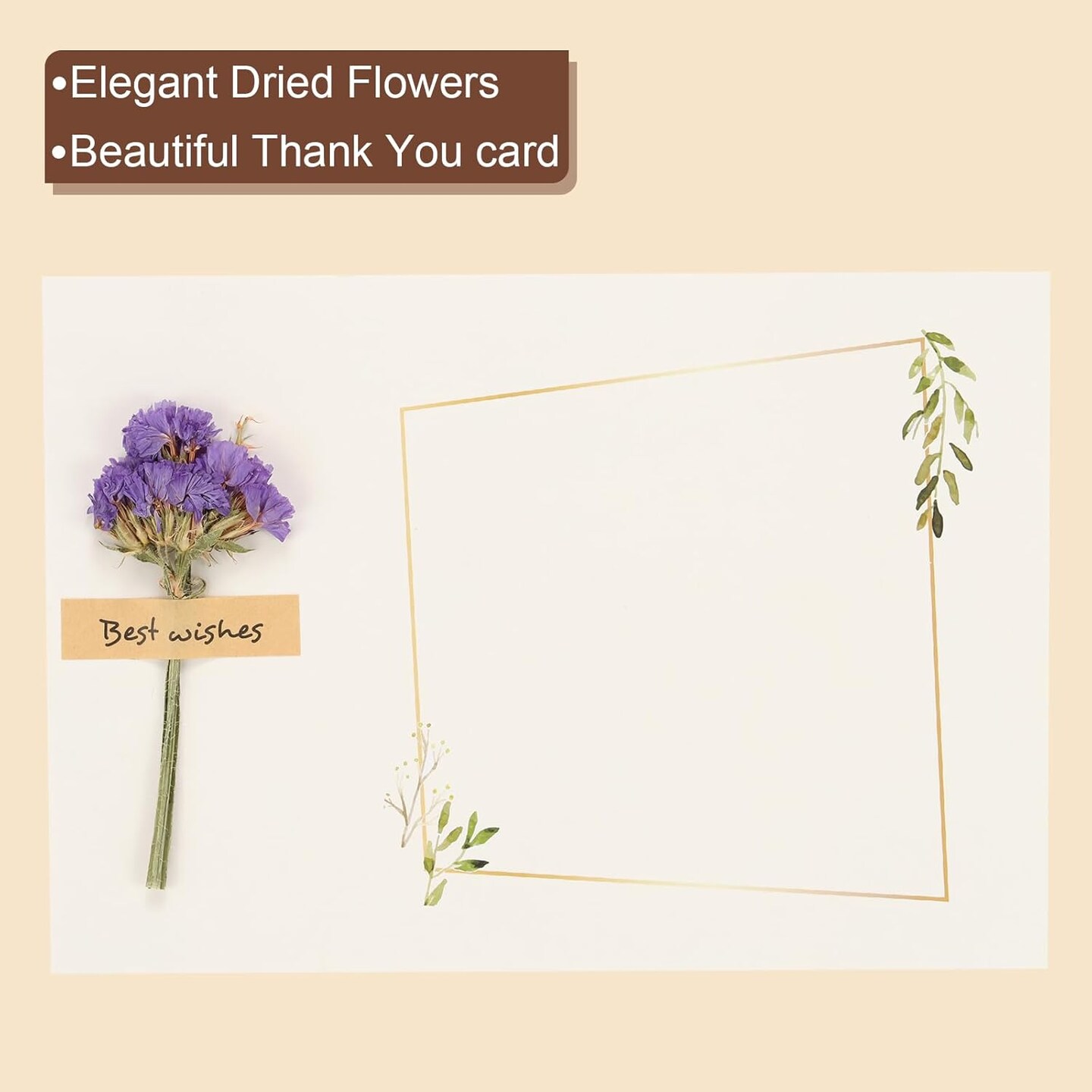 7&#x22;x5&#x22; Dried Flowers Greeting Cards