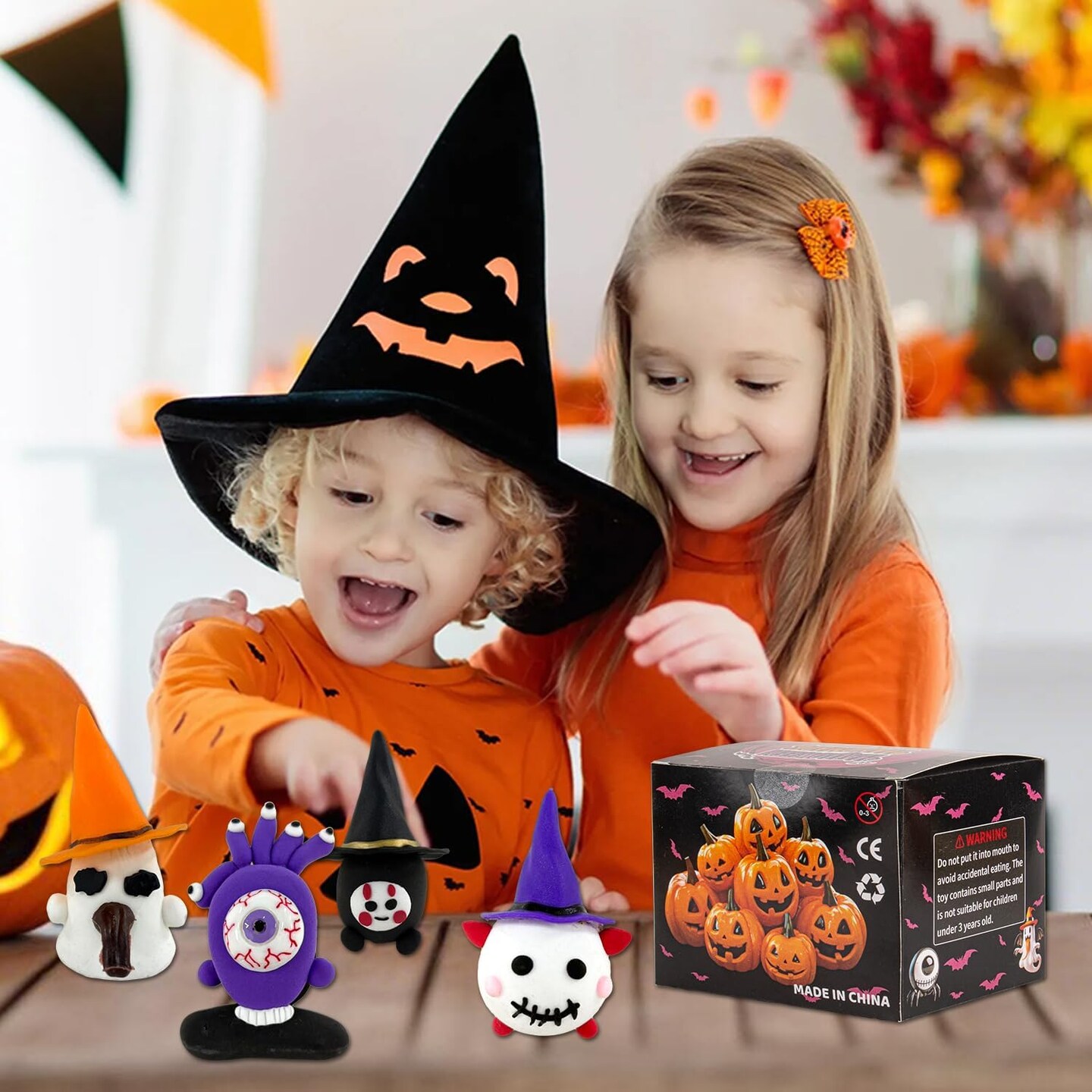 Halloween Pumpkin DIY Crafts Kit - Air Dry Clay Pumpkin Crafts for Kids