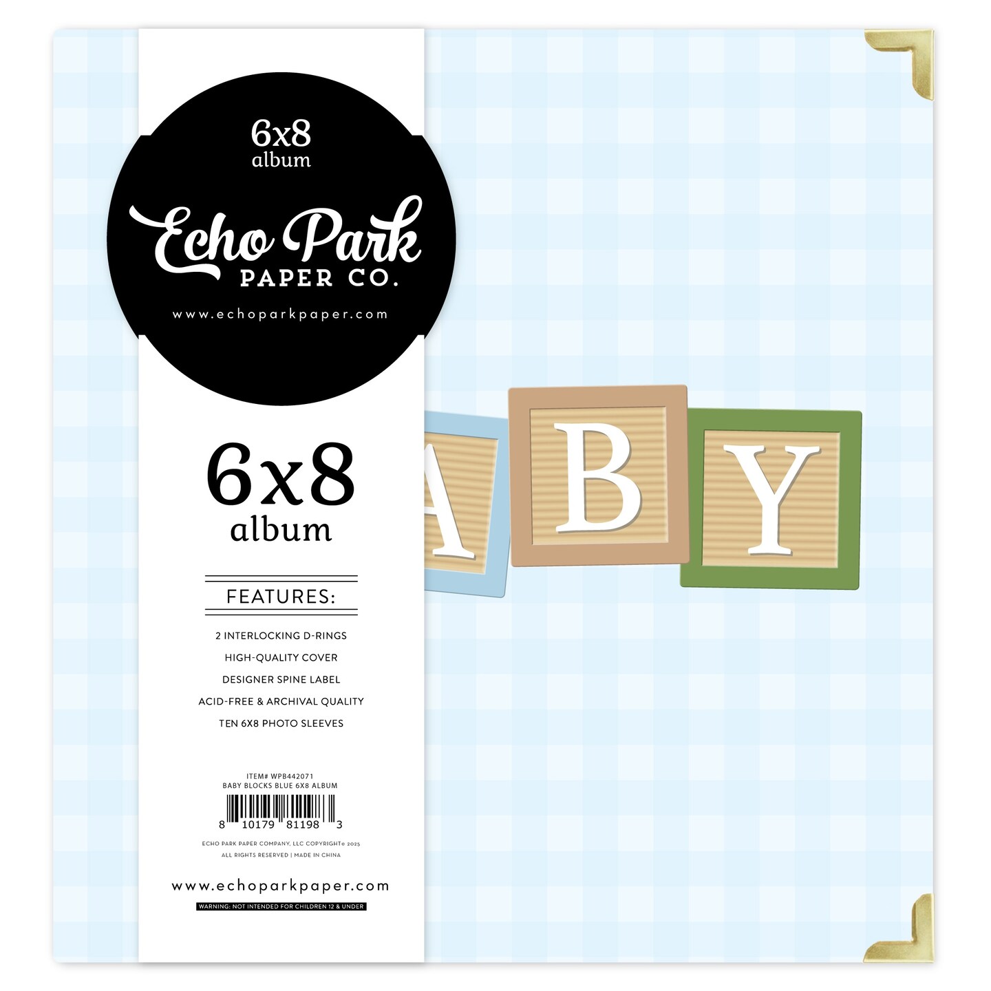 Winnie The Pooh Baby Album 6&#x22;X8&#x22;-Baby Blocks Blue