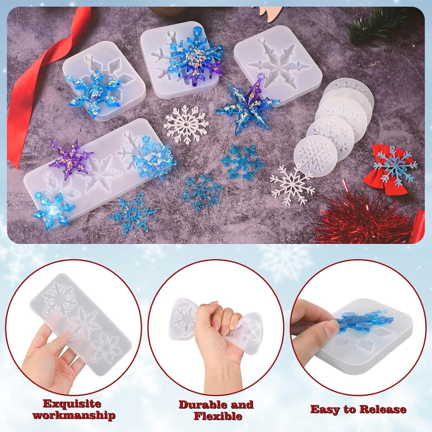 Snowflake Resin Molds Silicone