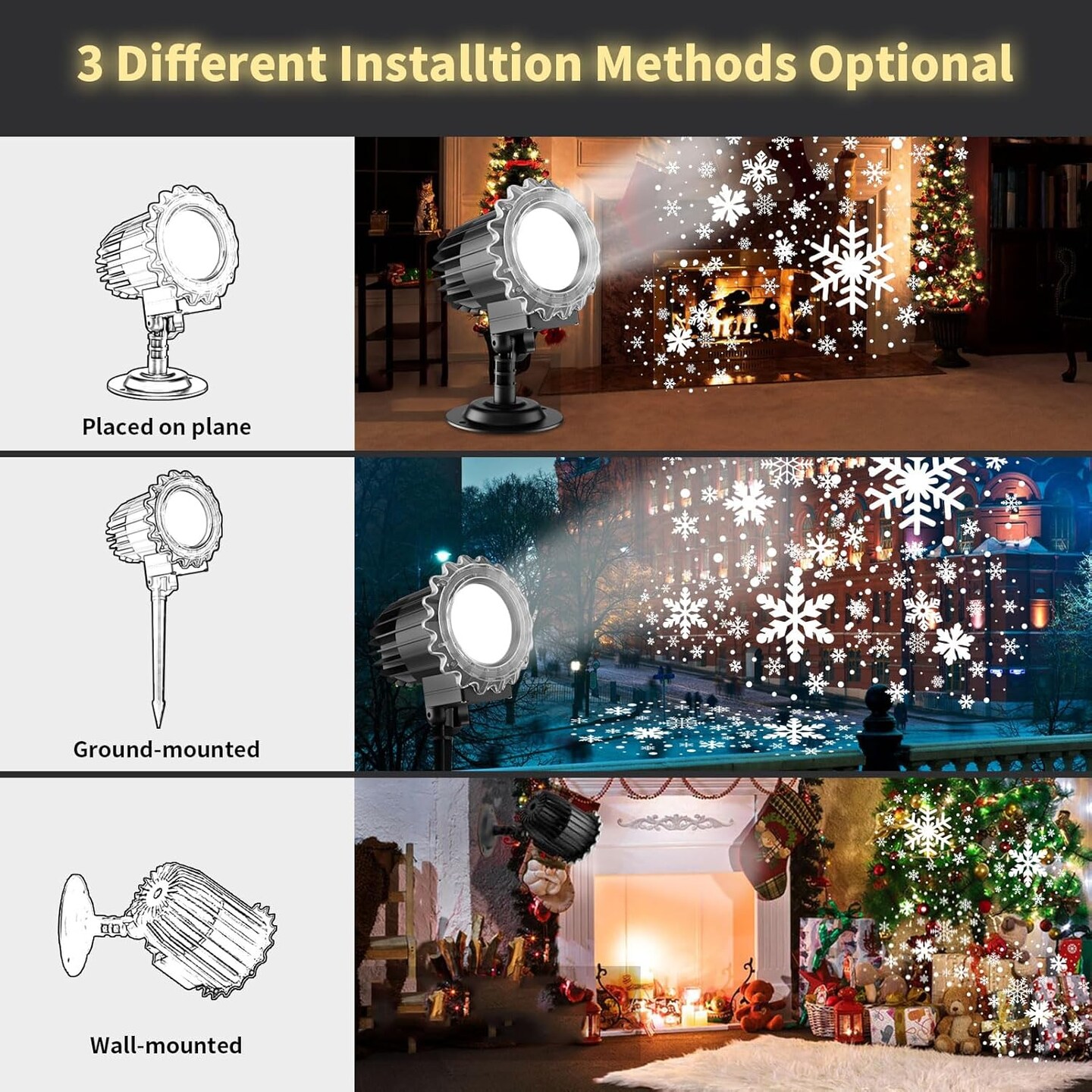 Christmas Snowflake Projector Lights