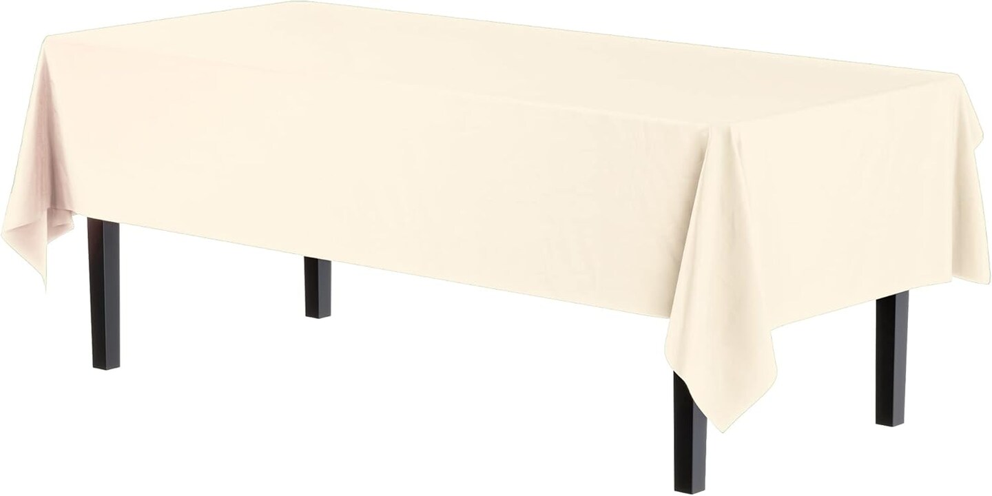 6-Pack Premium Plastic Tablecloth