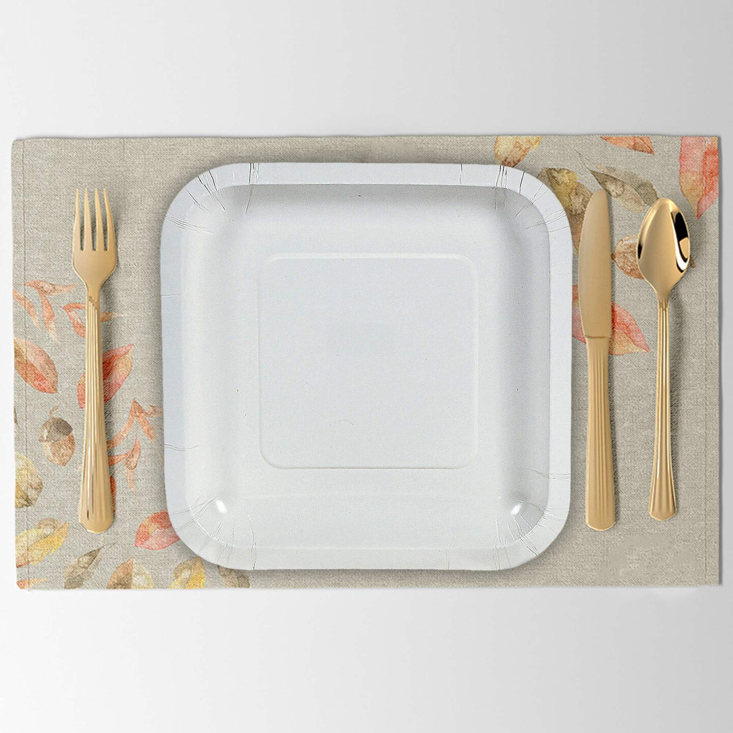 24 Count White Square Paper Dessert Plates for Wedding Birthday Baby Shower Party Events 7"