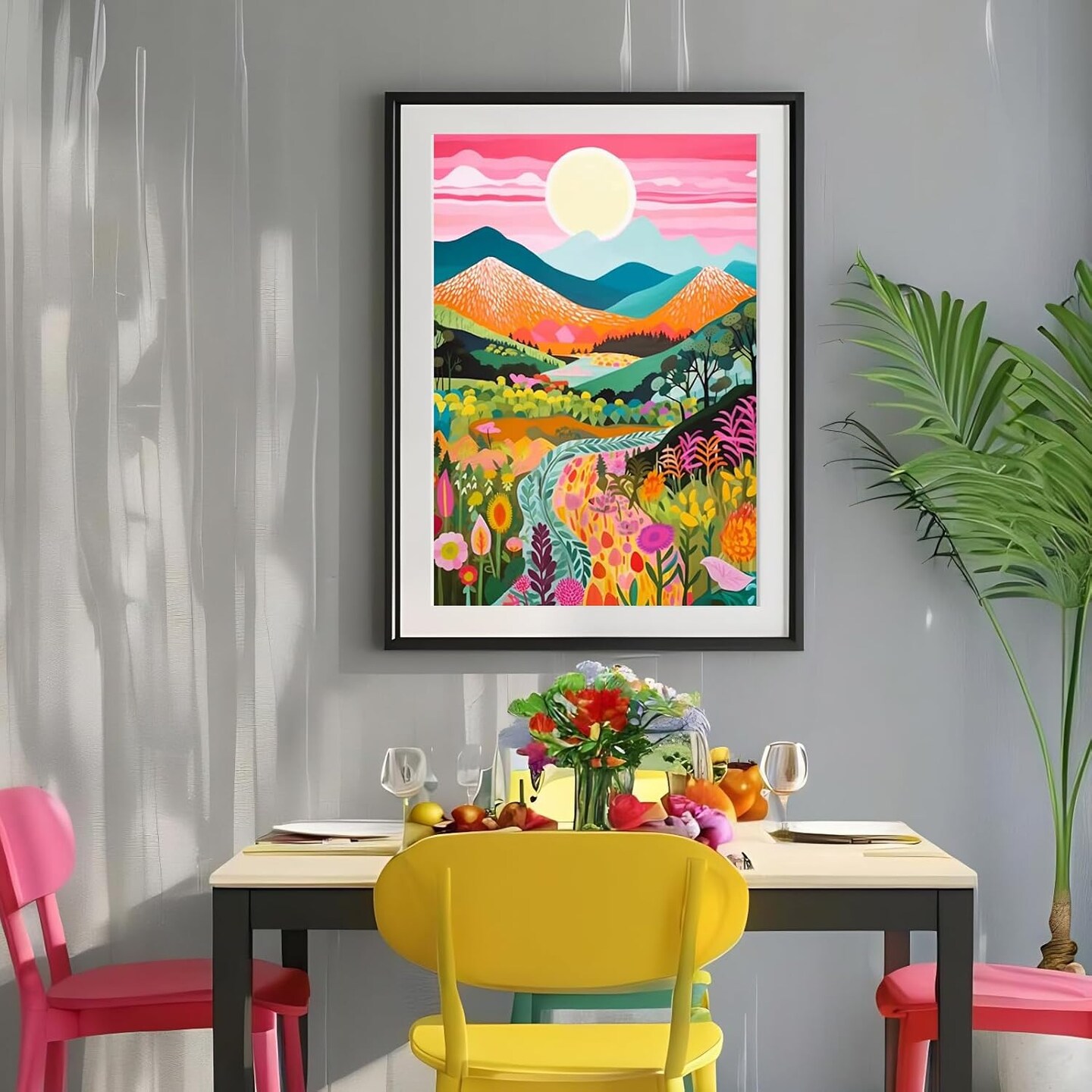 5D Diamond Painting Kits for Adults Beginners Mountain Flower