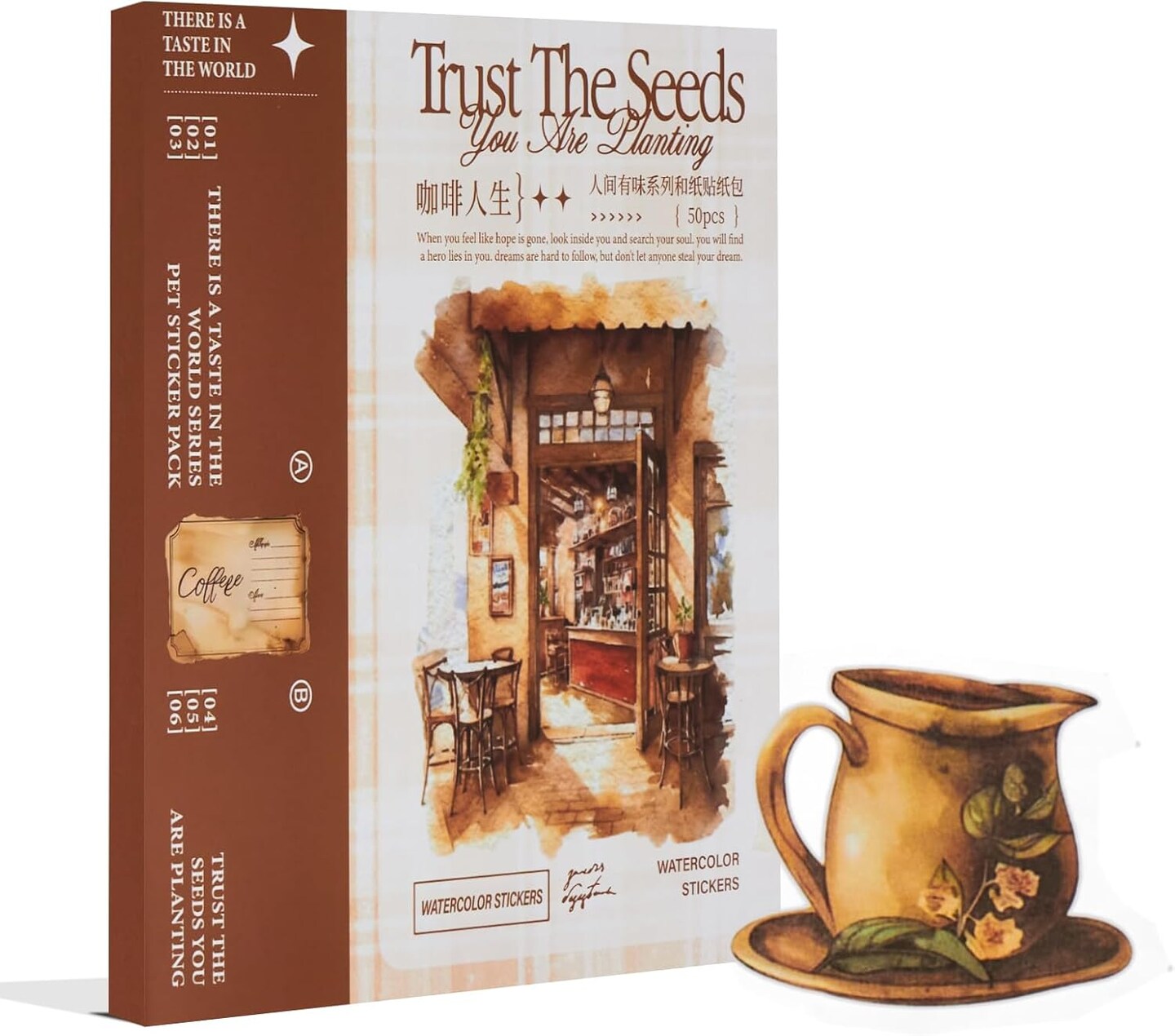 558pcs Coffee Journal Stickers for Scrapbooking(Coffee life stickers)