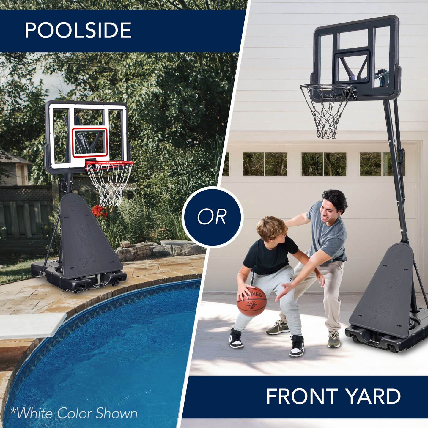 Best Choice Products Adjustable 4.4-10ft Basketball Hoop, Portable Goal w/Shatterproof Backboard, Ball Return