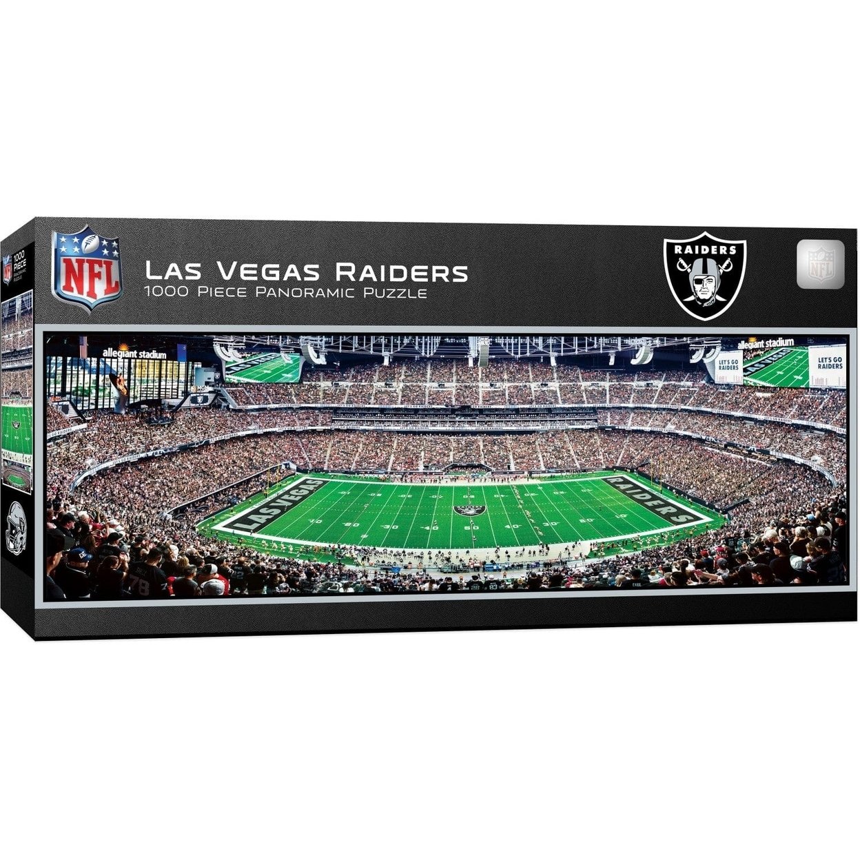 Las Vegas Raiders 1000 Piece Jigsaw Puzzle Panoramic Center View 13X39 Inches