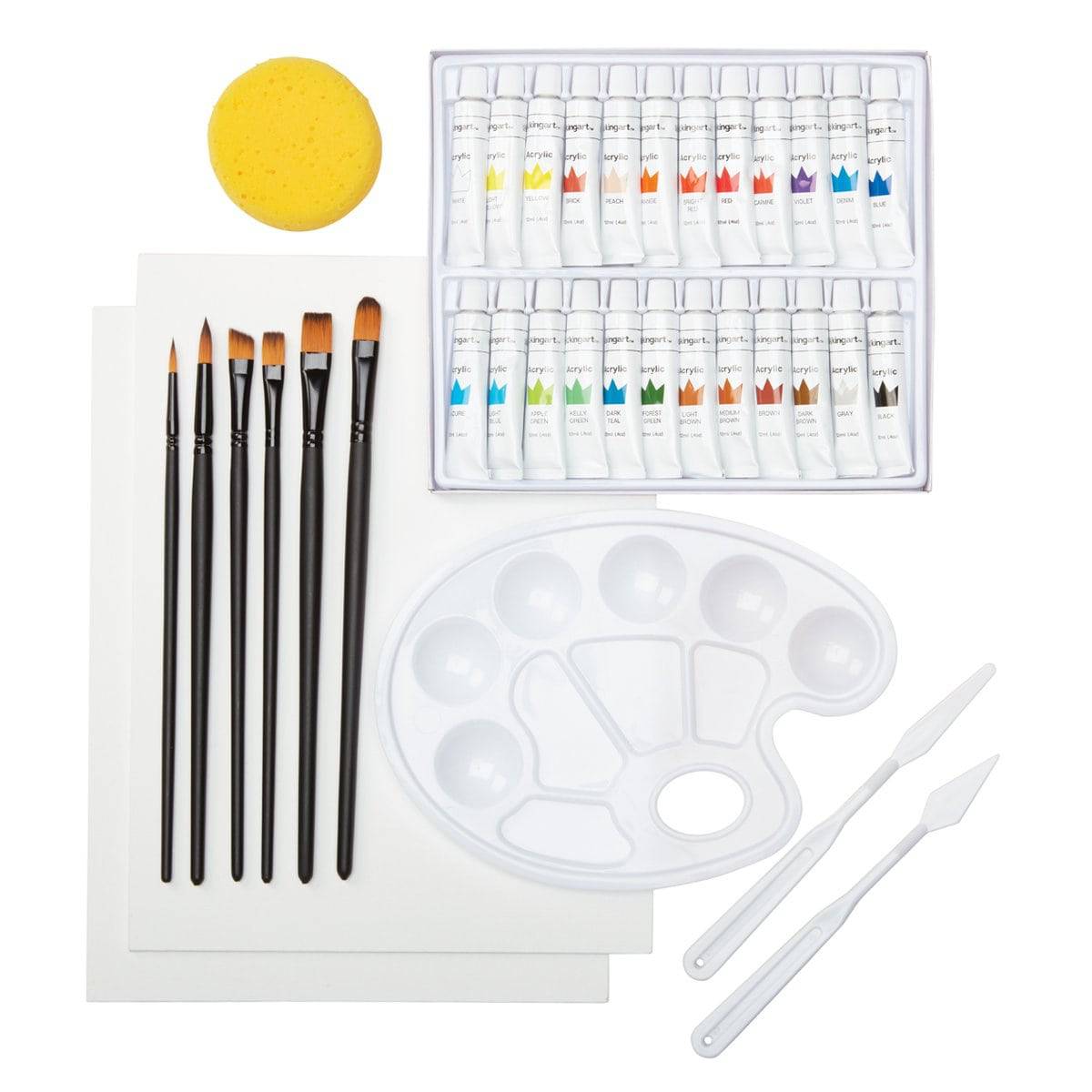 KINGART&#xAE; Studio Starter Acrylic Painting Art Set, 36 Pieces