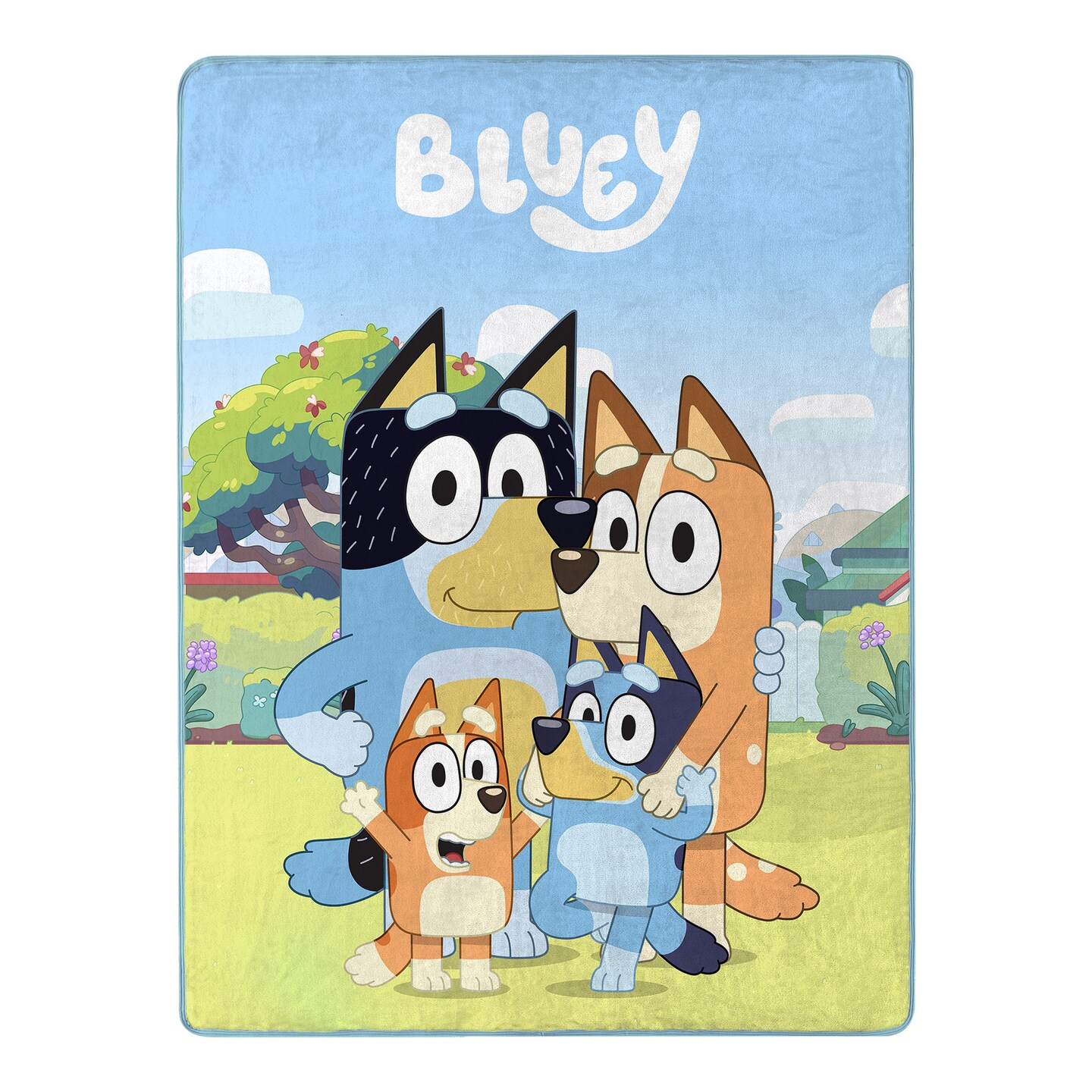 Bluey Family Photo Micro Raschel Throw Blanket 48&#xD7;60 Inches