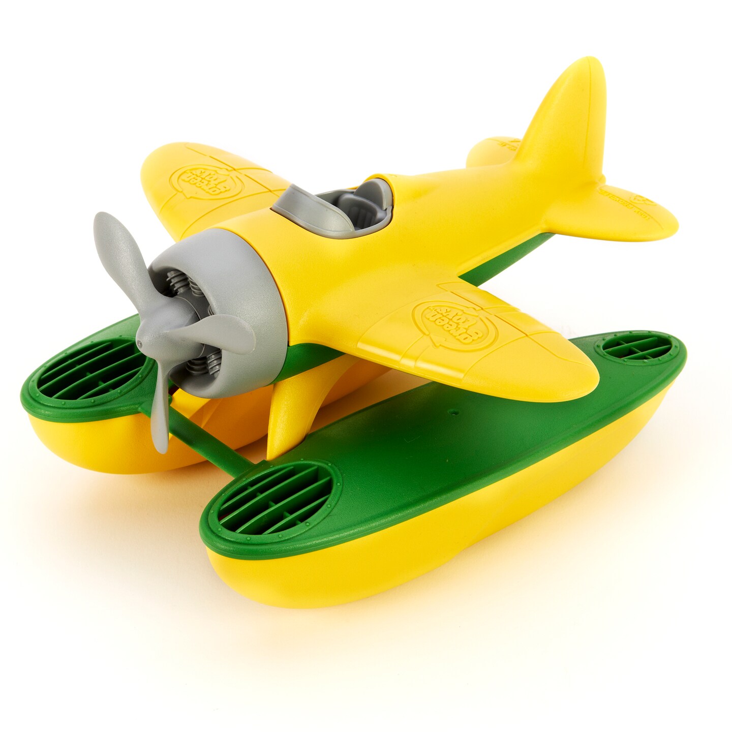Green Toys: Seaplane - Yellow - Floating Water &#x26; Bathtime Toy, Indoor &#x26; Outdoor, Spinning Propeller, Recycled Plastic, Kids &#x26; Toddler, Ages 1+