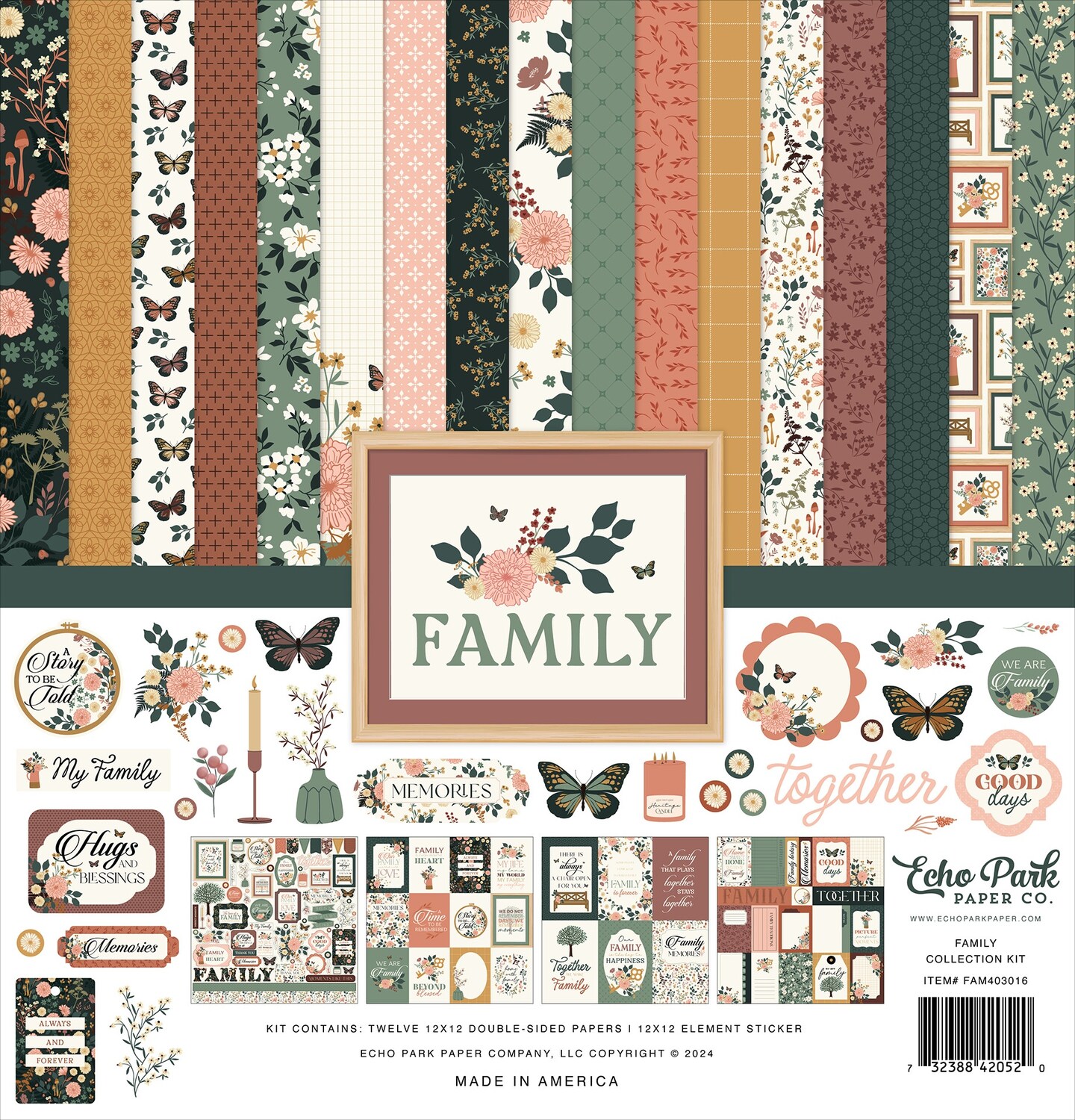 Echo Park Collection Kit 12&#x22;X12&#x22;-Family