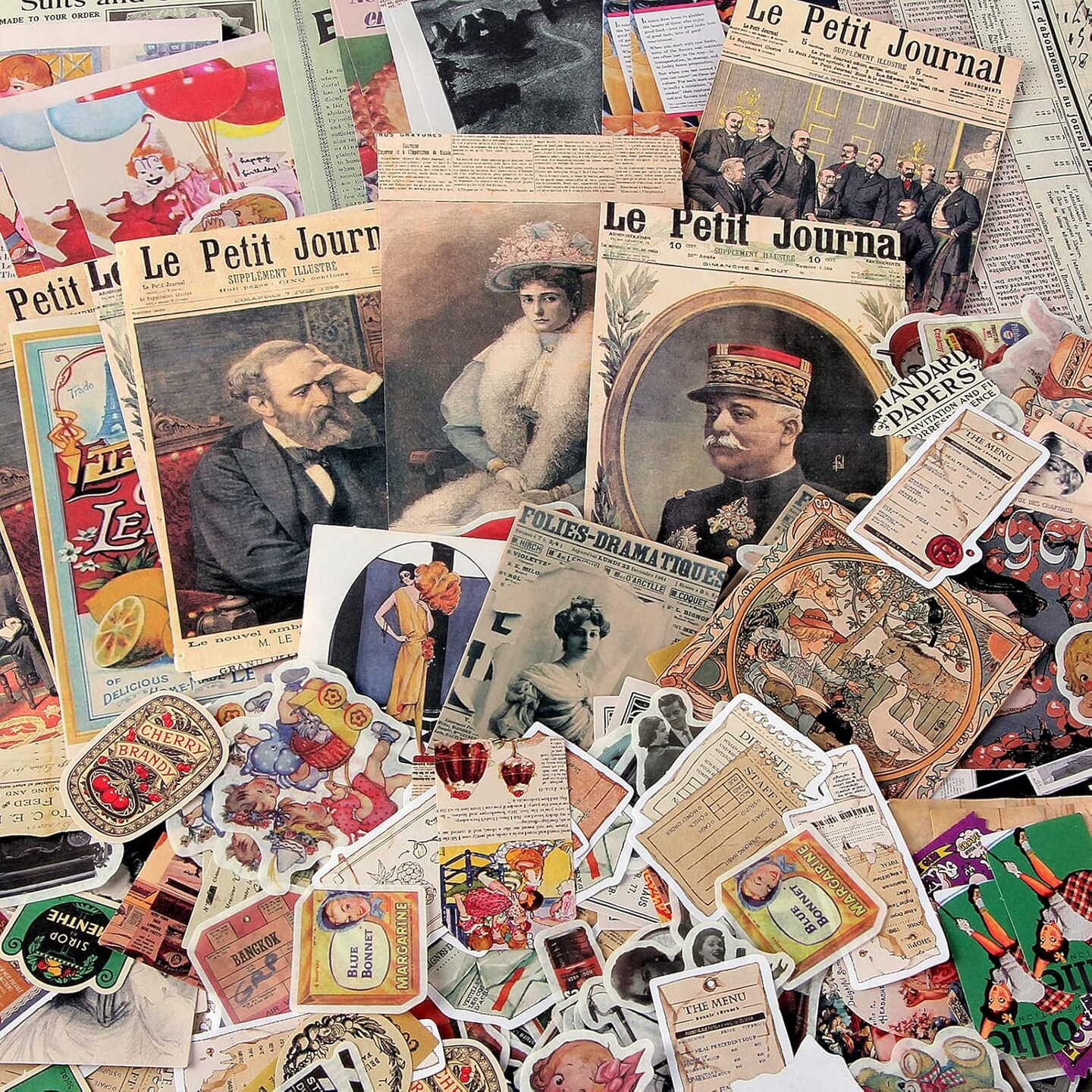 200pcs Cute Stickers for Scrapbook (Assorted) 5 x 2 x 0.03 inches