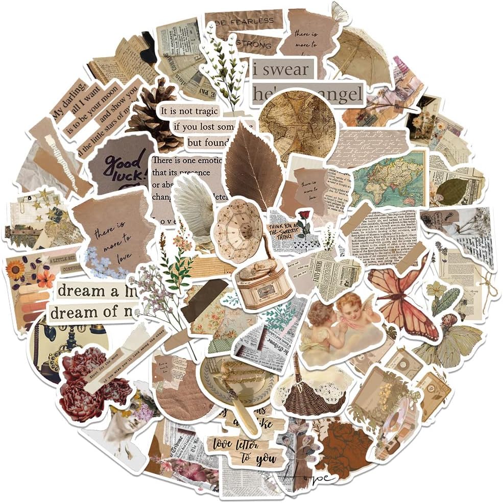 Aesthetic Scrapbook Stickers - Multicolour