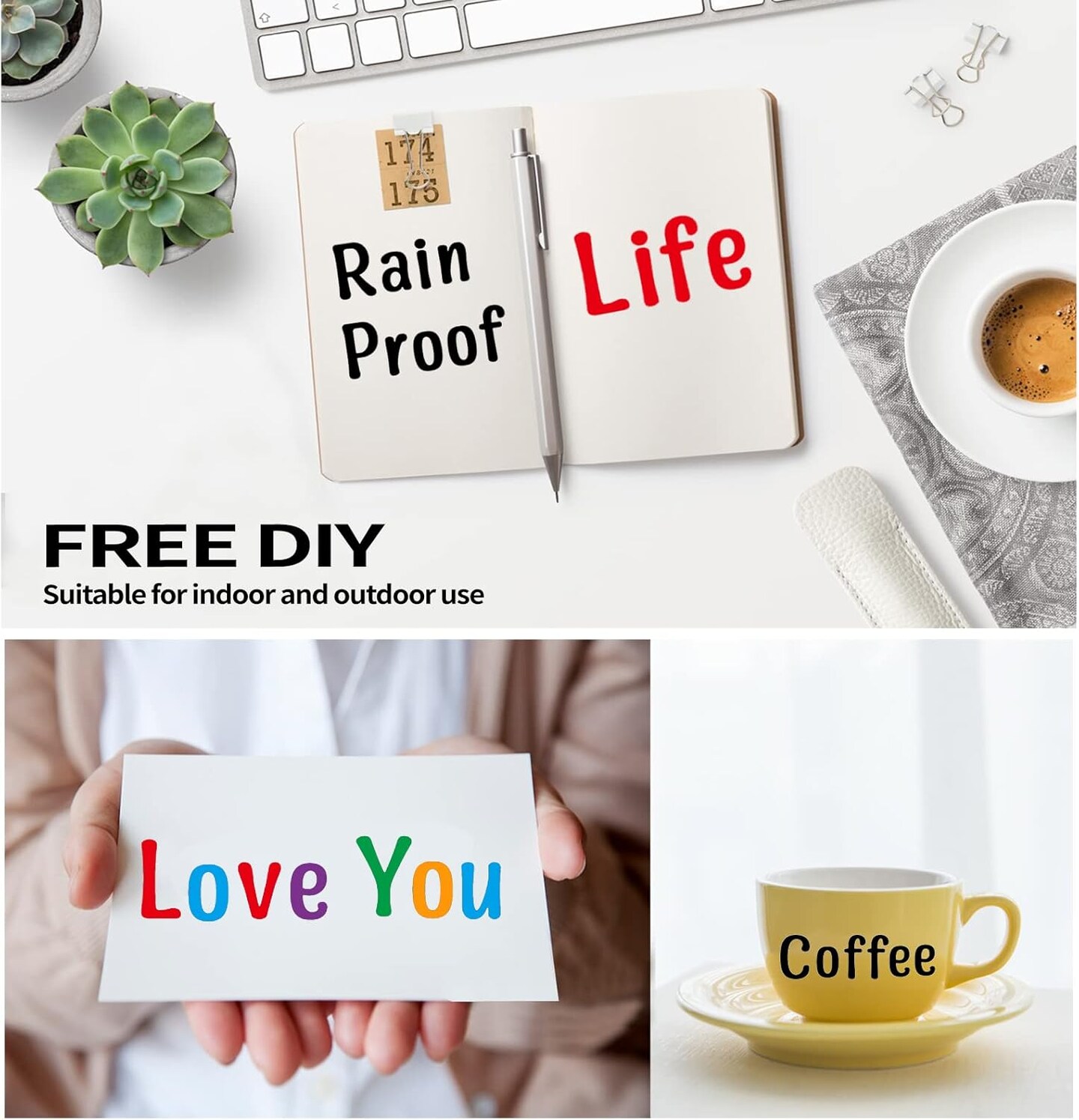12 Sheets A4 Scrapbook Alphabet Stickers (1512 Pcs)