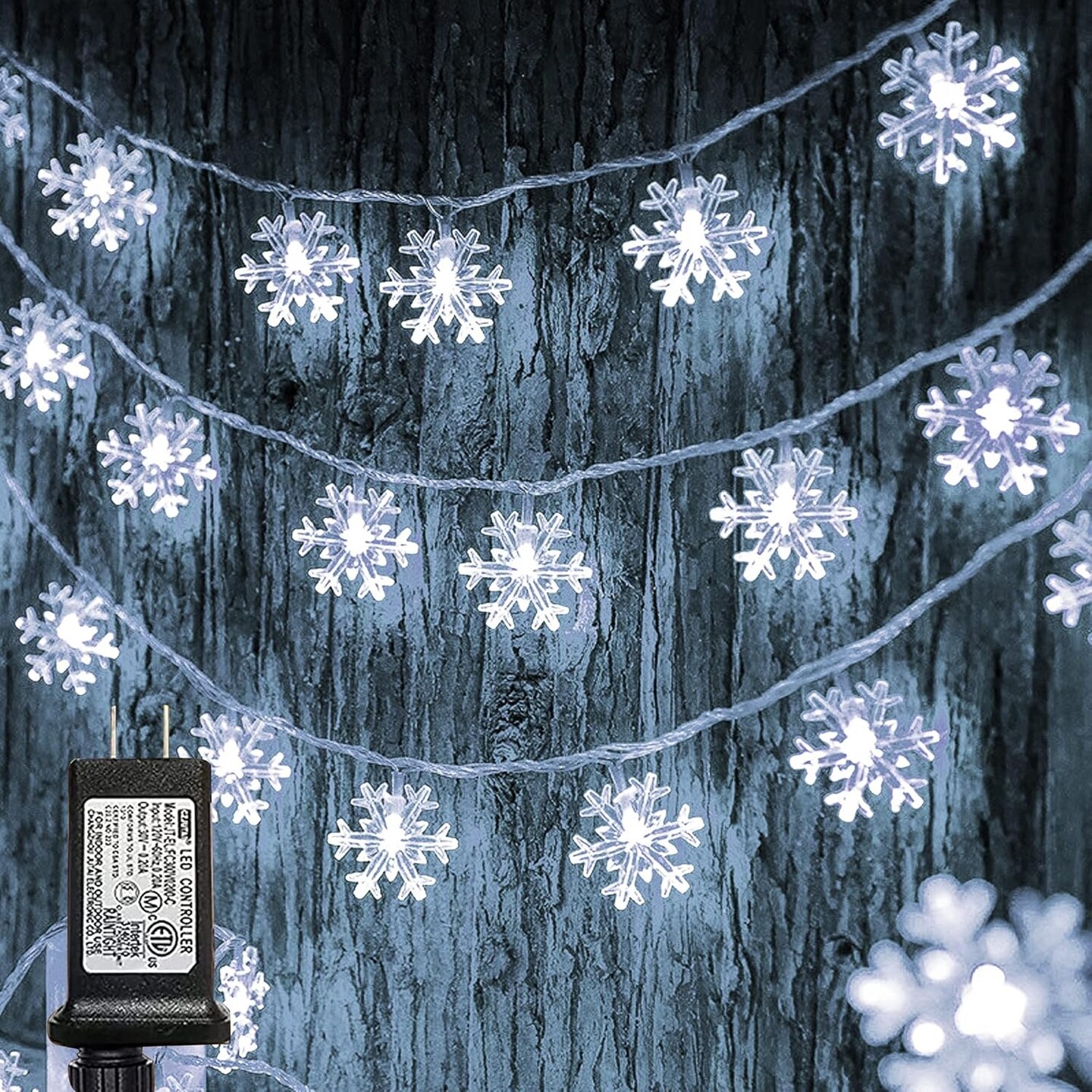 Christmas Snowflakes String Lights