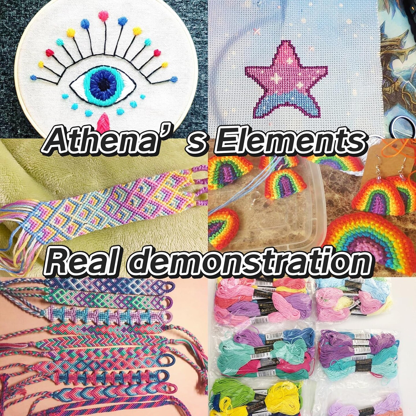 10 Inches - Embroidery Floss | Rainbow Thread for Embroidery(100 Colors&#xFF09;