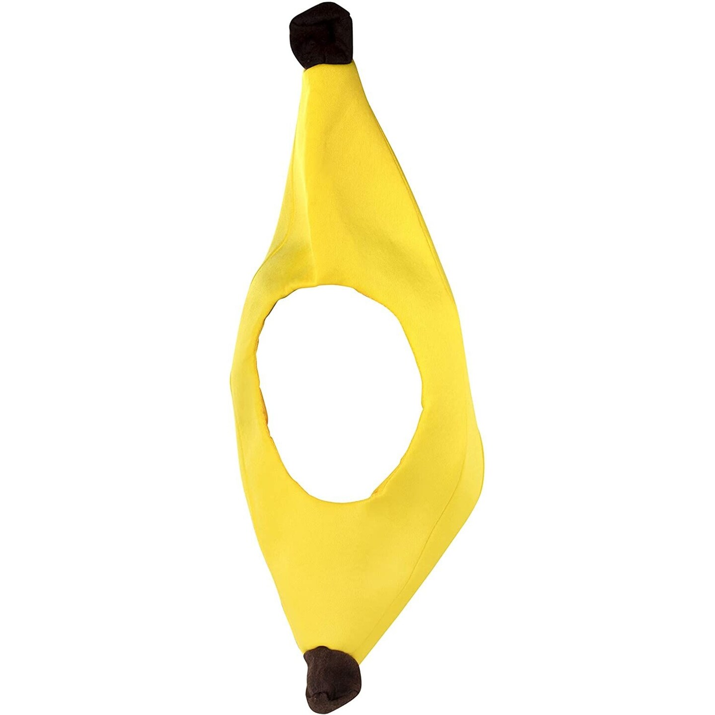 Banana Plush Costume Hat - Funny Head Cover Halloween Dress-Up Accessory, Men, Women, Teens Yellow