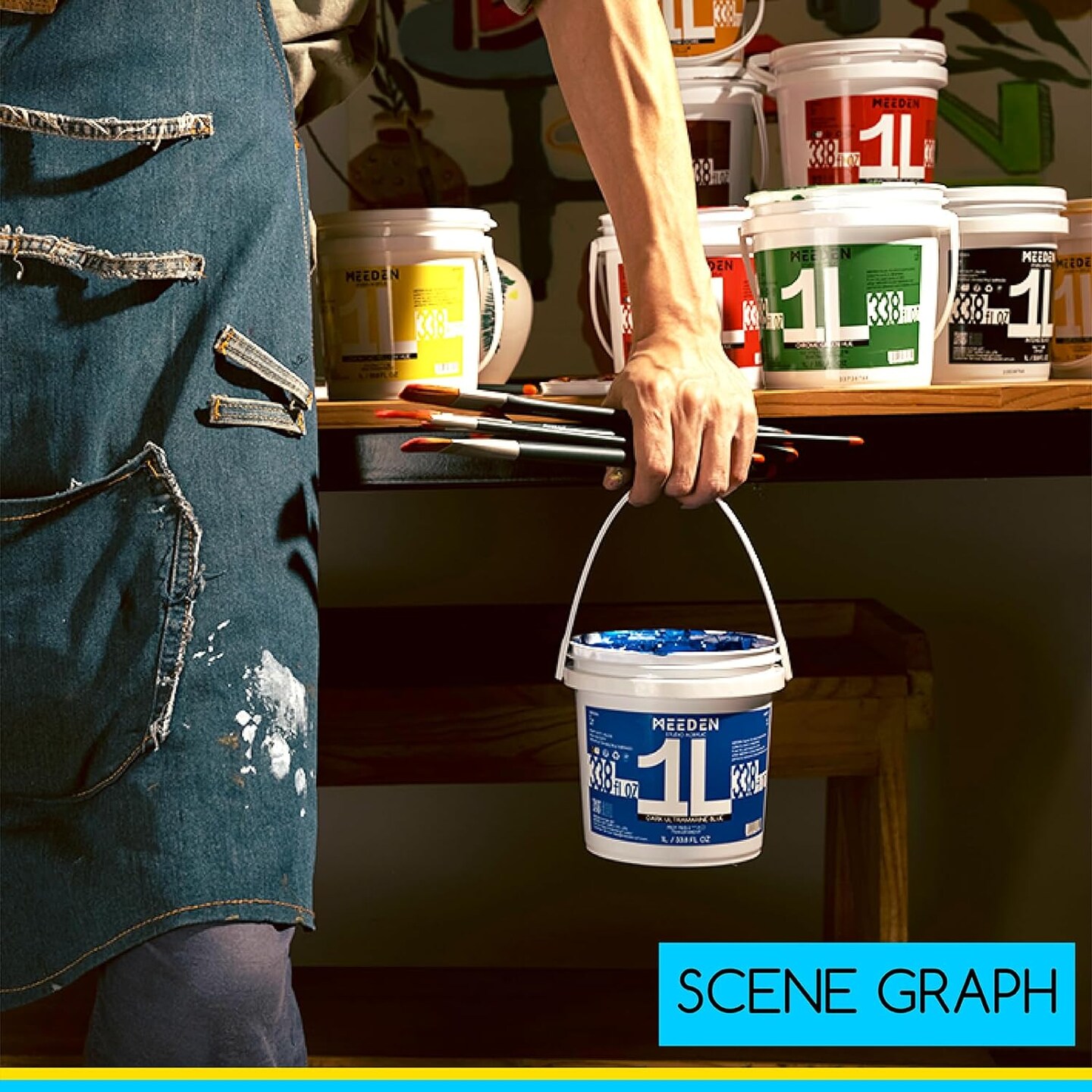 MEEDEN Studio Acrylic Paint-Oriental Violet, 1L / 33.8 oz