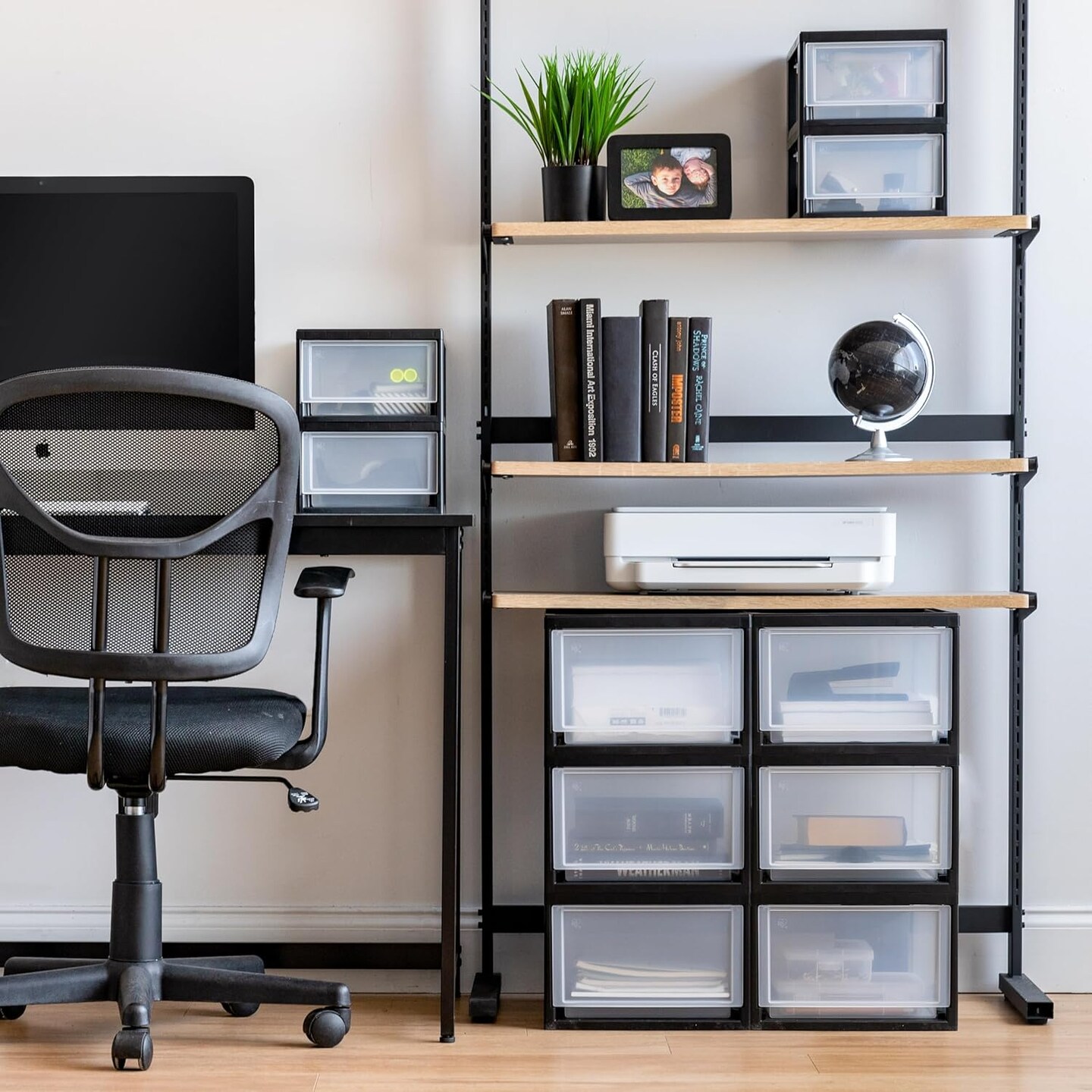 4-Pack 6 Qt. Plastic Drawer Storage Organizer