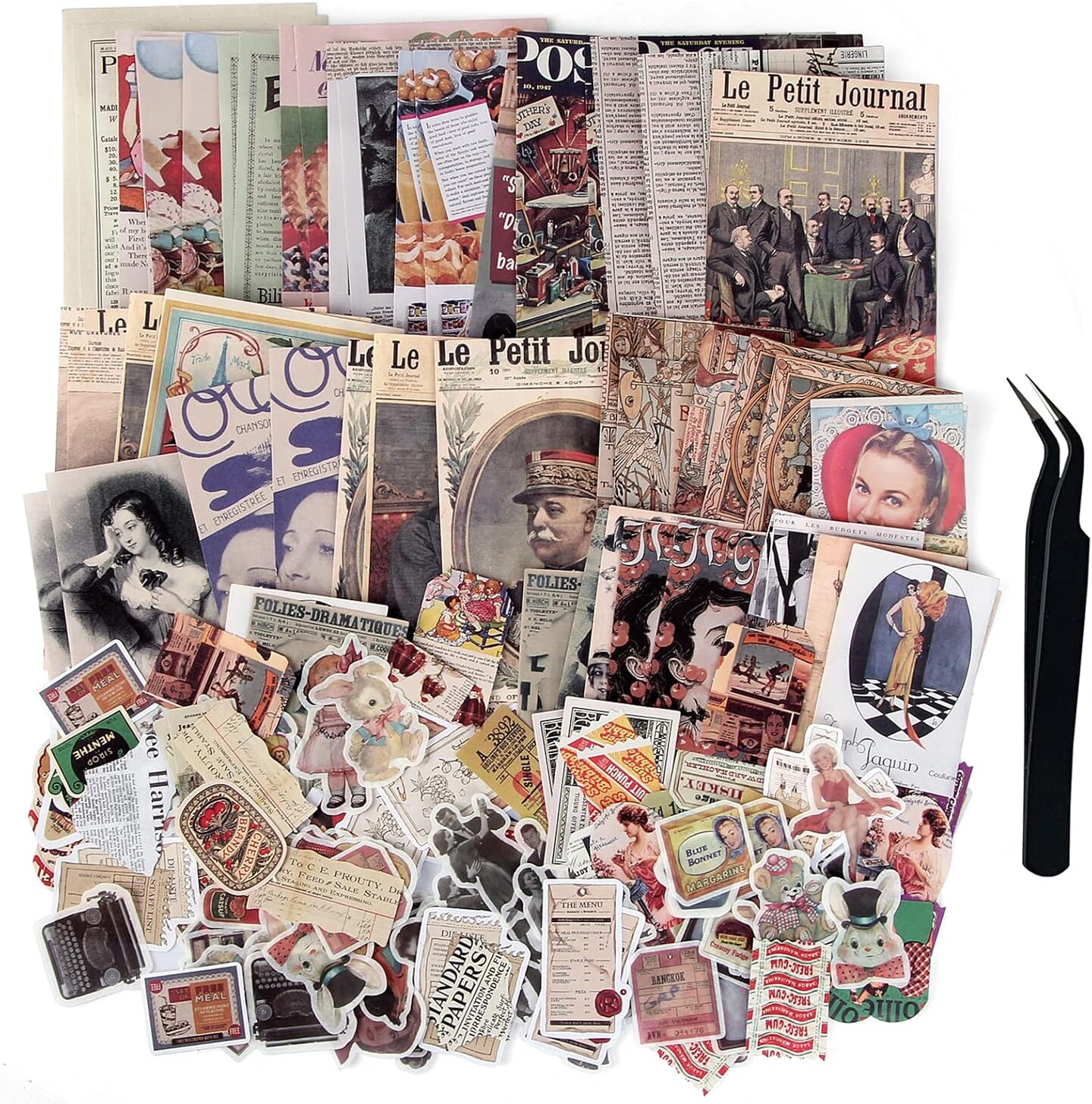 200pcs Cute Stickers for Scrapbook (Assorted) 5 x 2 x 0.03 inches