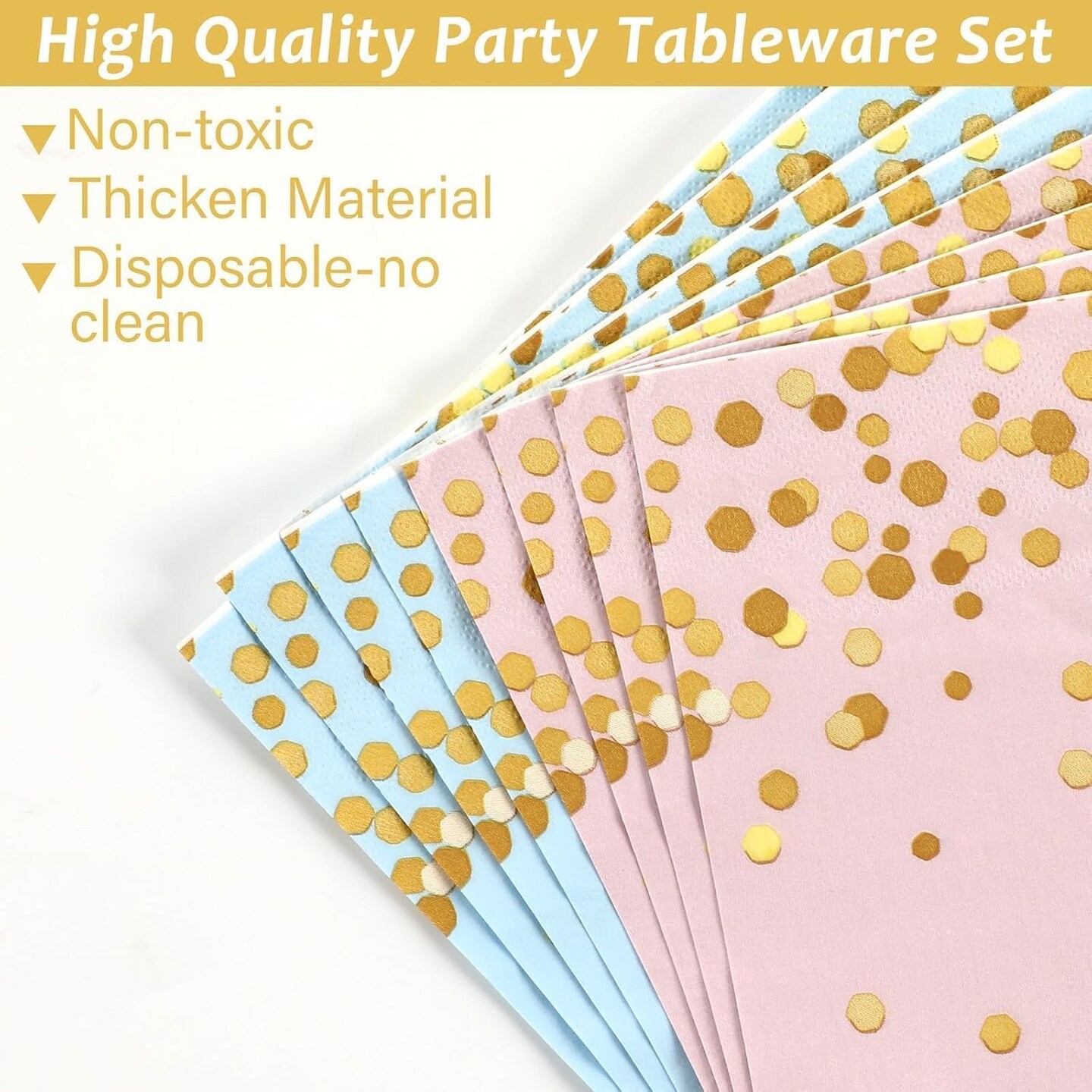50 Guests Gender Reveal Party Supplies