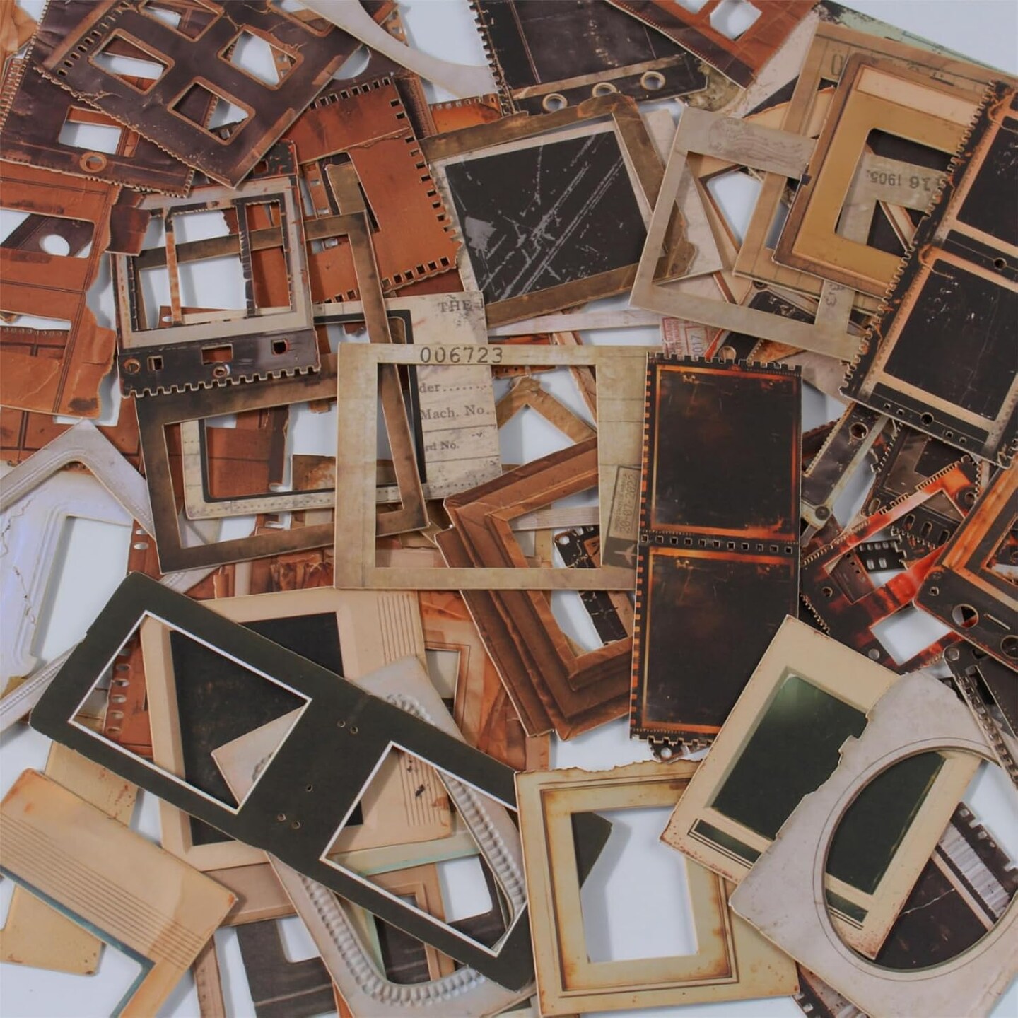 60Pcs Vintage Scrapbook Embellishment Movie Film Cutouts Paper Stickers