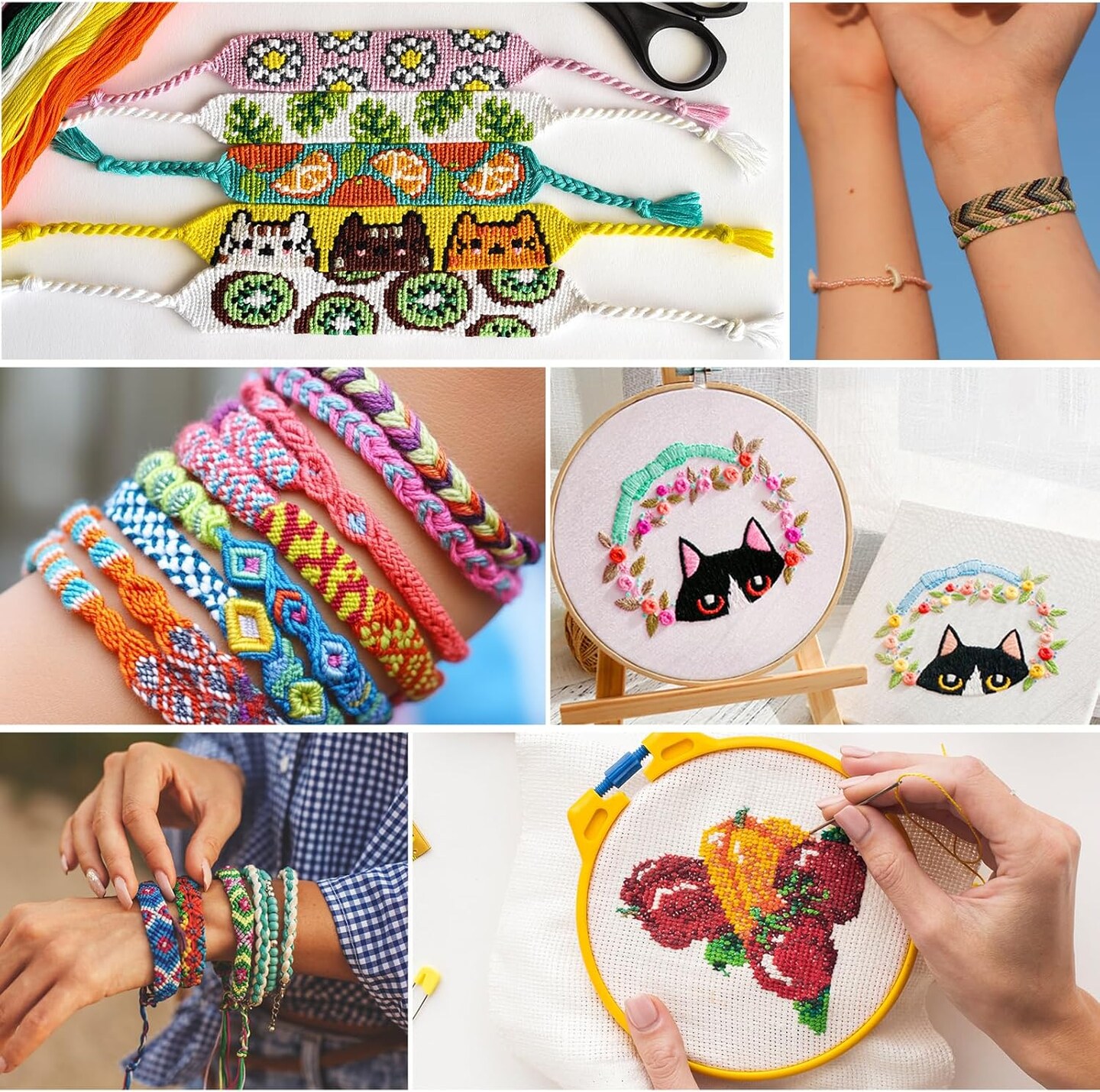 276 Pack Embroidery Floss Thread Kit(210 Colors)
