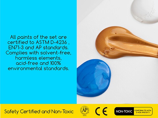 MEEDEN Fluid Metallic Acrylic Paint Set, 6 Vibrant Colors (2 oz, 60 ml), Rich Pigments, Non-Toxic High Flow Art Paints for Artists, Adults, Kids, Beginners, Art Supplies for Canvas Painting