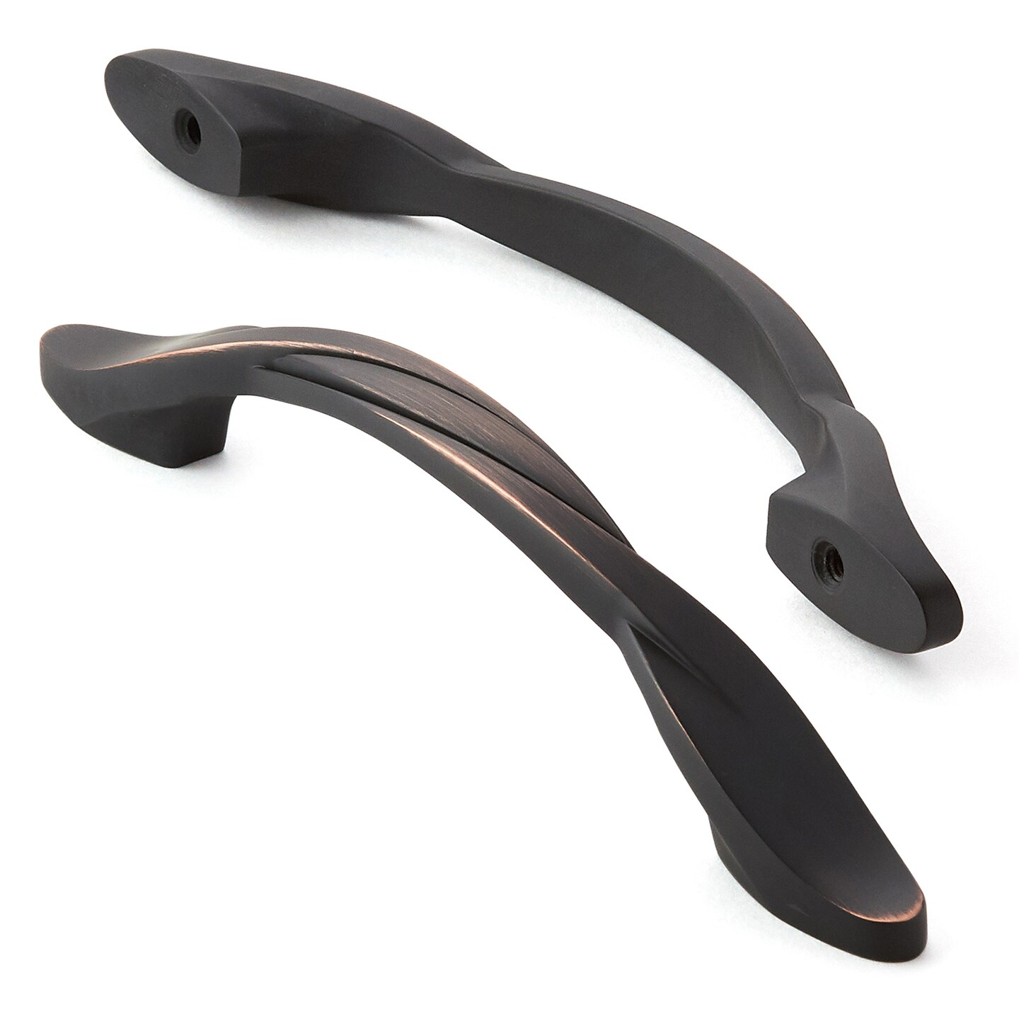 Cauldham Pack Solid Braided Kitchen Cabinet Pulls Handles (5" Hole Centers) - Drawer/Door Hardware - Style M260 - Oil Rubbed Bronze