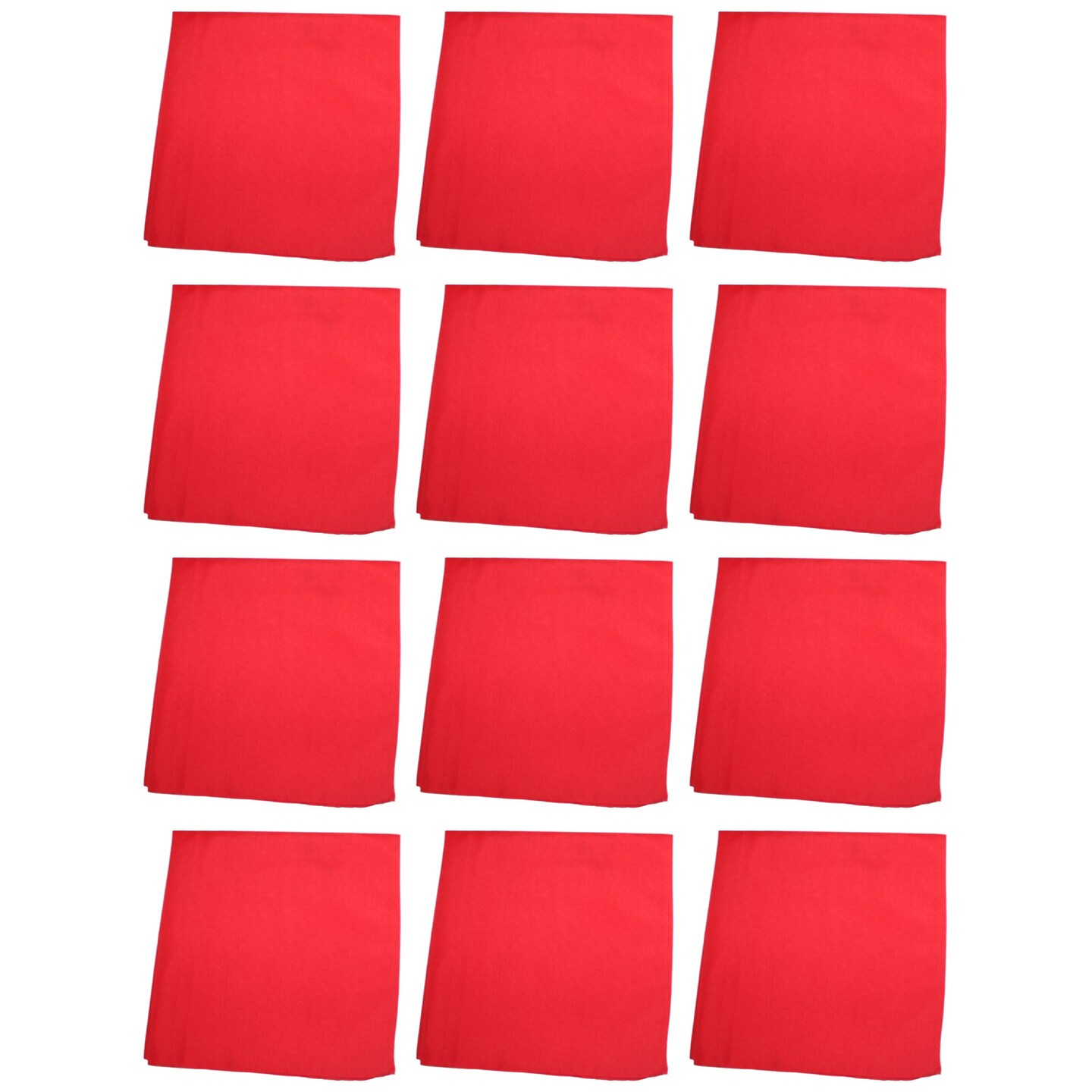12 Pack Cotton Bandanas in Plain Colors for Crafts, Costumes, Workwear