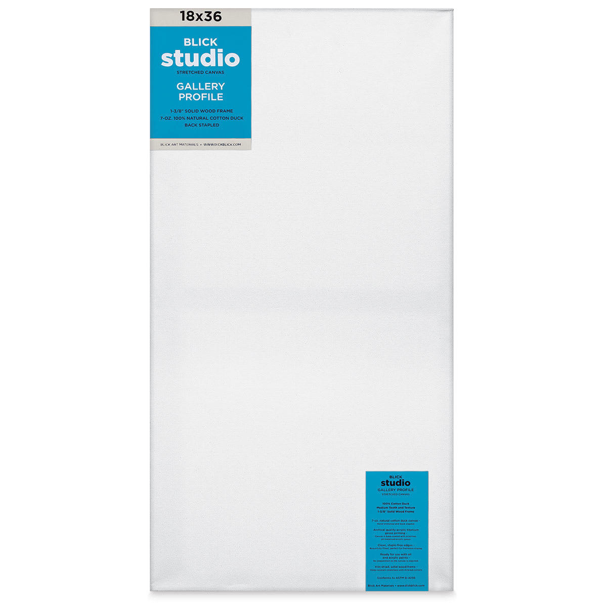 Blick Studio Stretched Cotton Canvas - Gallery Profile, 18" x 36"
