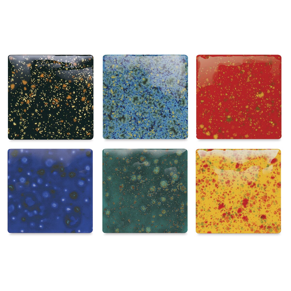 Mayco Lead-Free Jungle Gems Crystal Glazes - Class Pack #1 - Pint, Set of 6