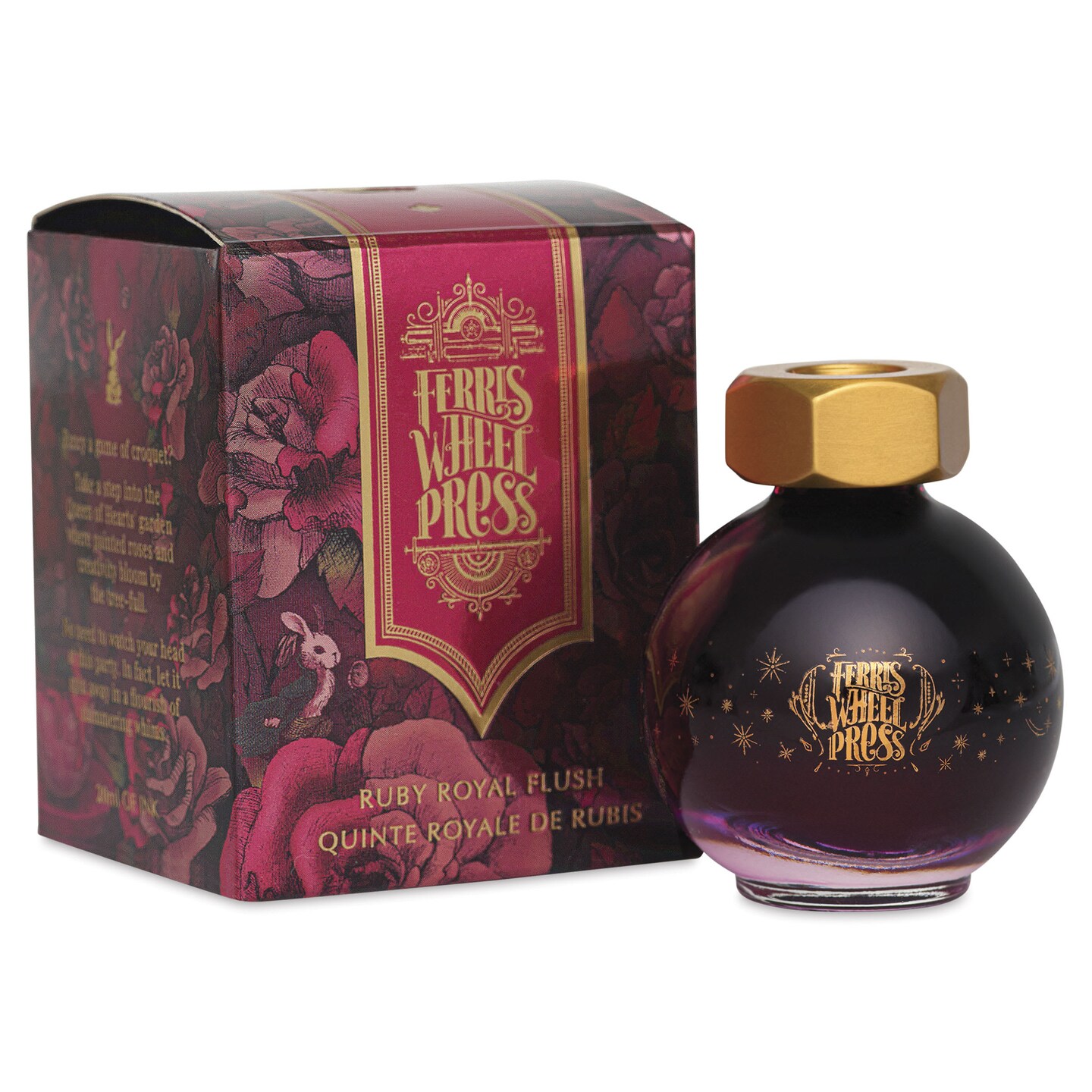 Ferris Wheel Press Ferritales Fountain Pen Ink - Ruby Royal Flush, 20 ml