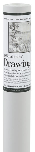 Strathmore 400 Series Recycled Drawing Paper Roll, 42" x 10 yds, Roll