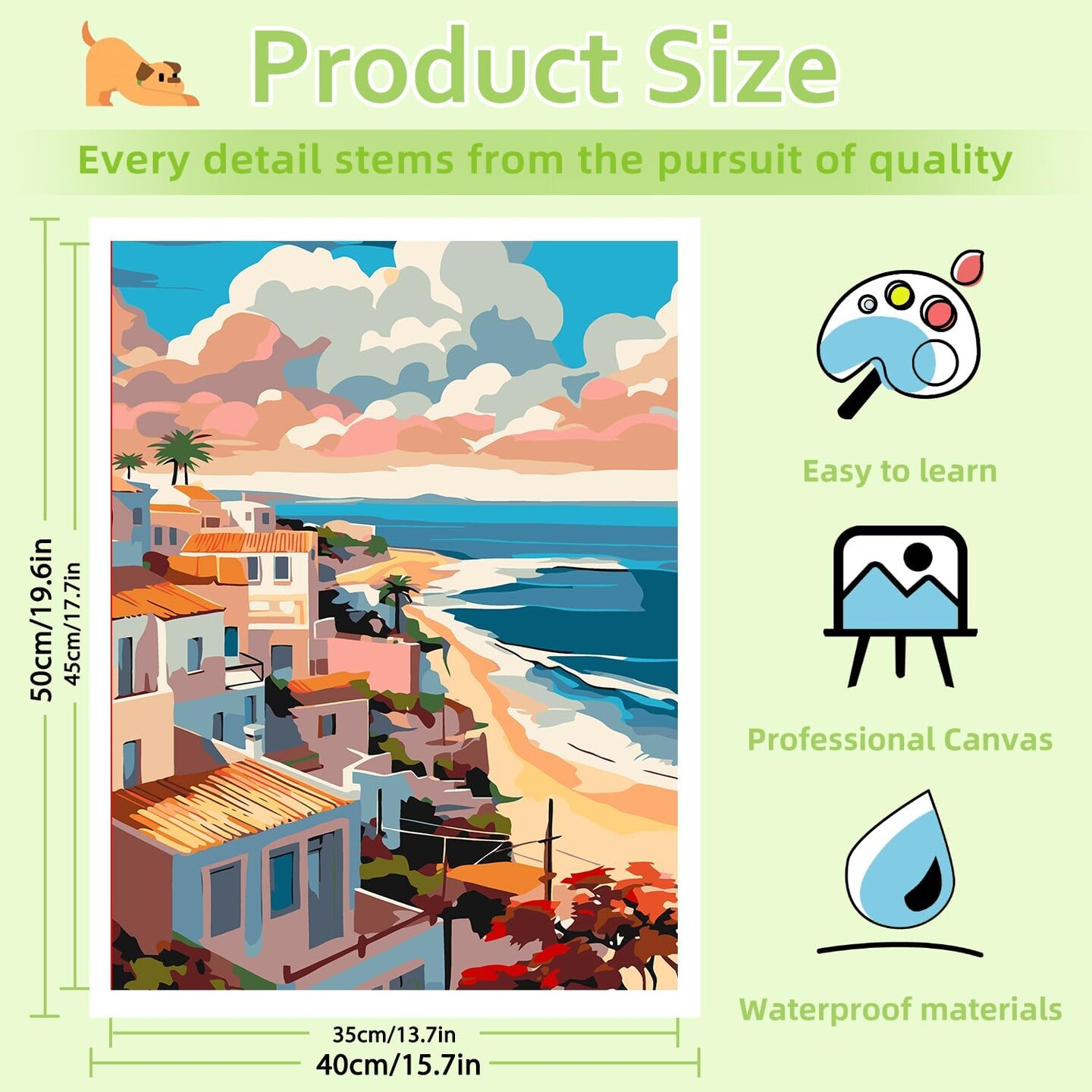 Landscape Paint by Numbers Kit, 16x20", Scenic Design, Ideal for Home Decor