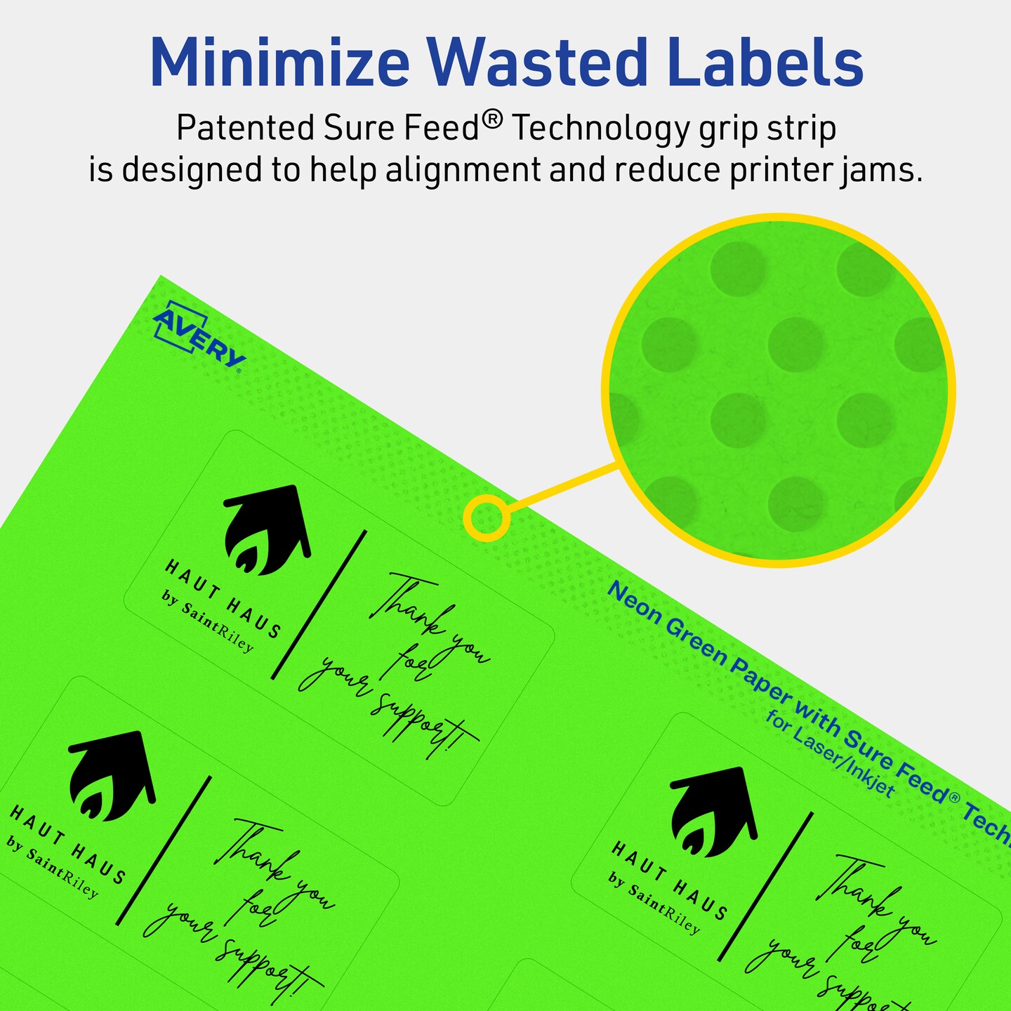 Avery Neon Green Paper Labels, 1.5&#x22; x 2.75&#x22; Rectangle