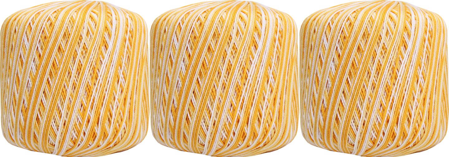 Threadart 100% Pure Cotton Variegated Crochet Thread - Size 10 & 3 - Singles, 3 Packs, and 6 Packs