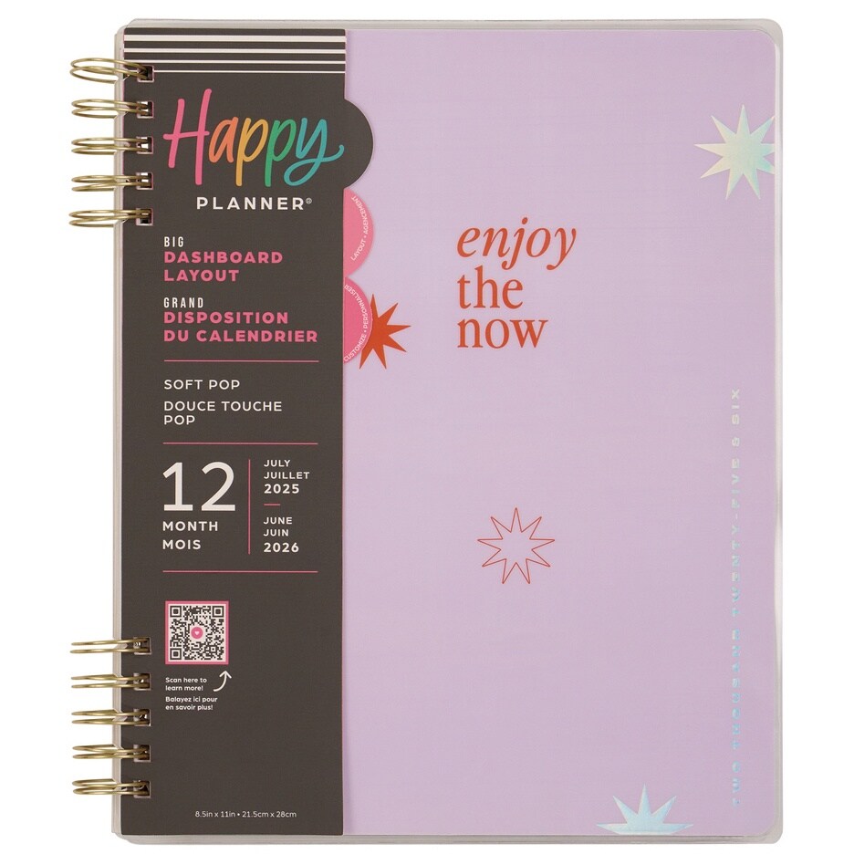 Happy Planner Big 12-Month Planner-Soft Pop; Jul &#x27;25 - Jun &#x27;26