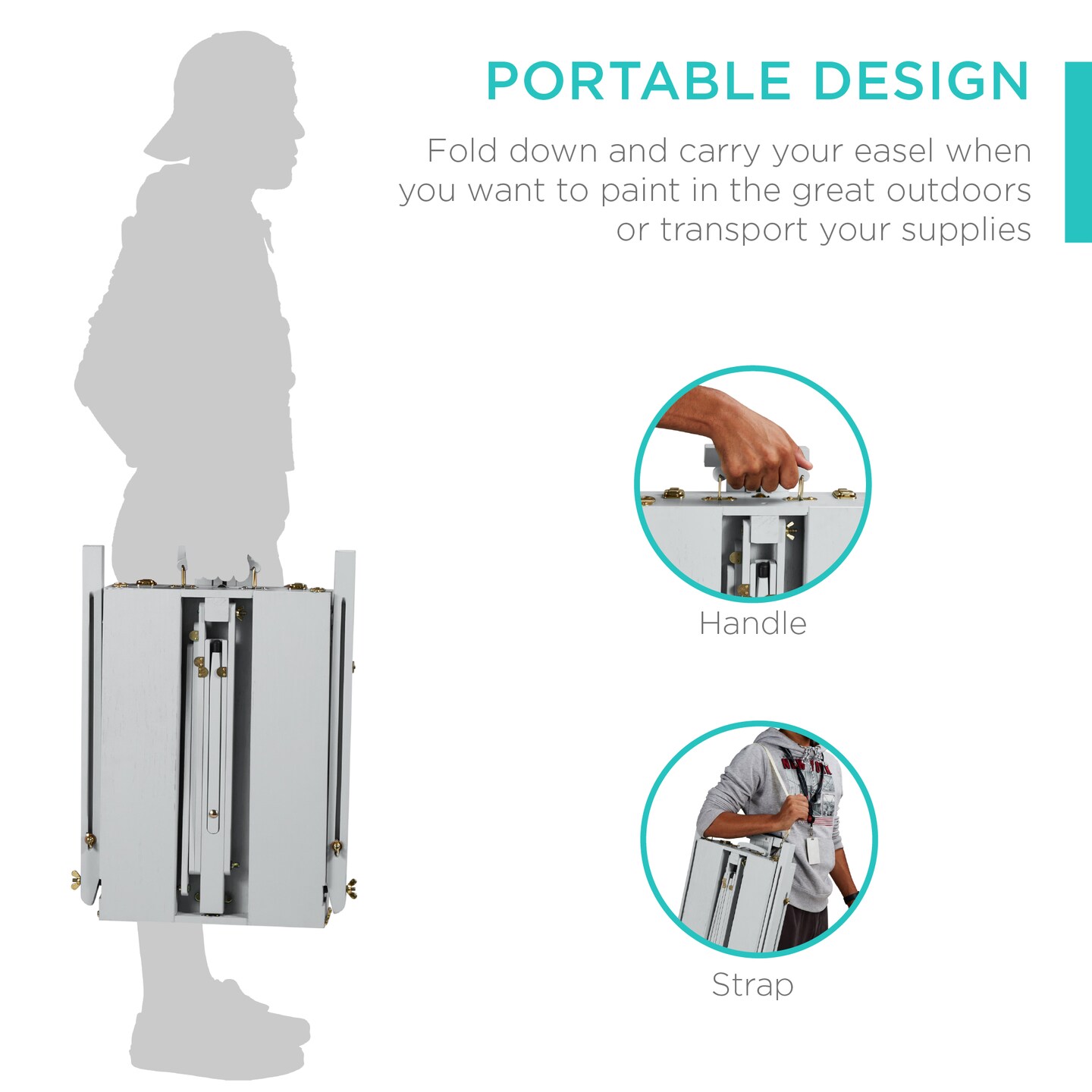 Best Choice Products French Easel, 32pc Beginners Kit Portable Wooden Adjustable Tripod w/ Paint Supplies