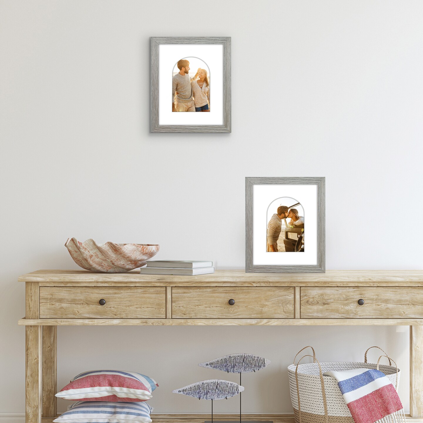 Americanflat Picture Frame with Arch-Shaped Mat - Ideal for Any Room, Living Rooms, Dorm Room