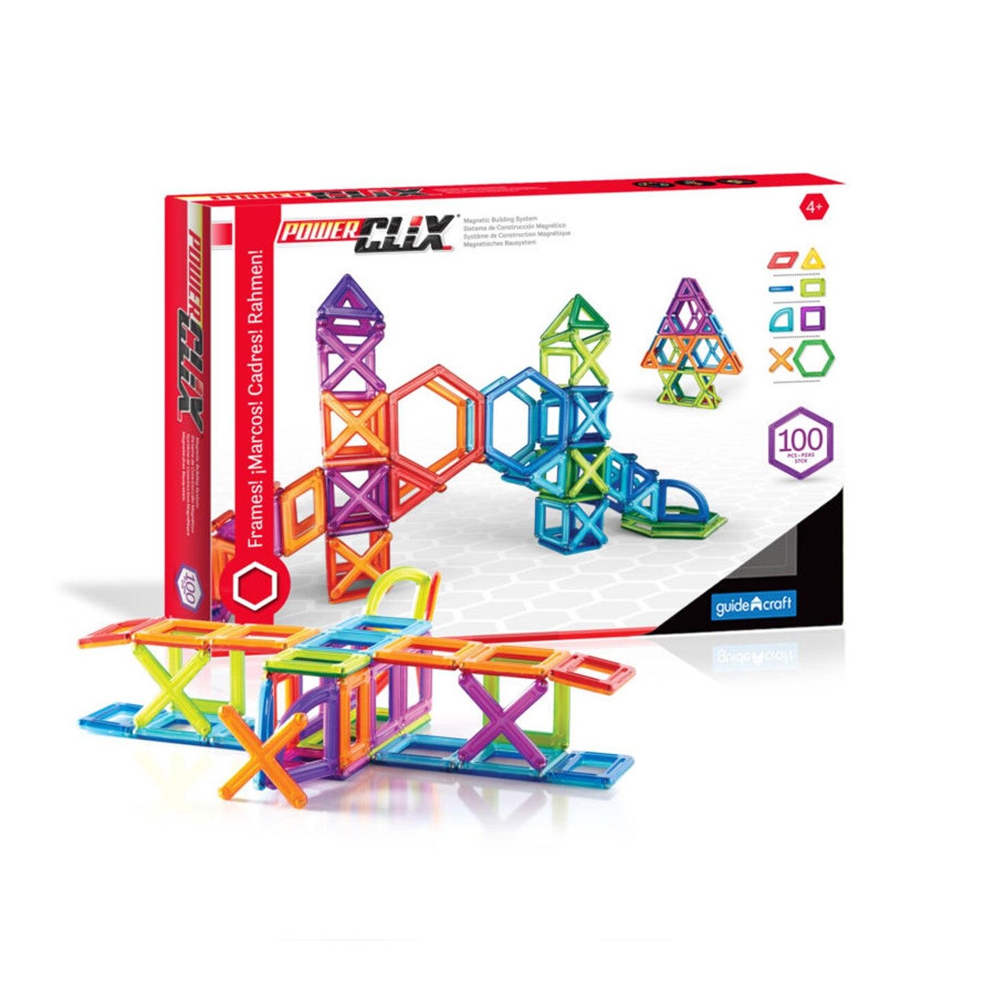 PowerClix&#xAE; Frames, Magnetic Building Set, 100 Pieces