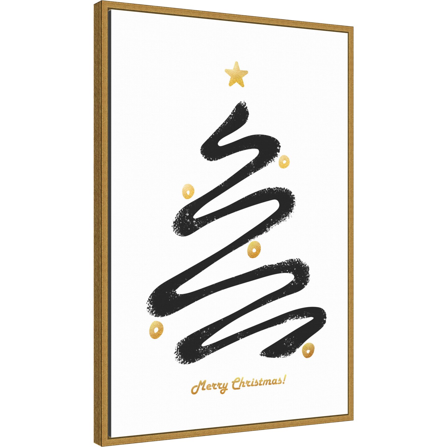 Merry Christmas by Amini54  Framed Canvas Wall Art