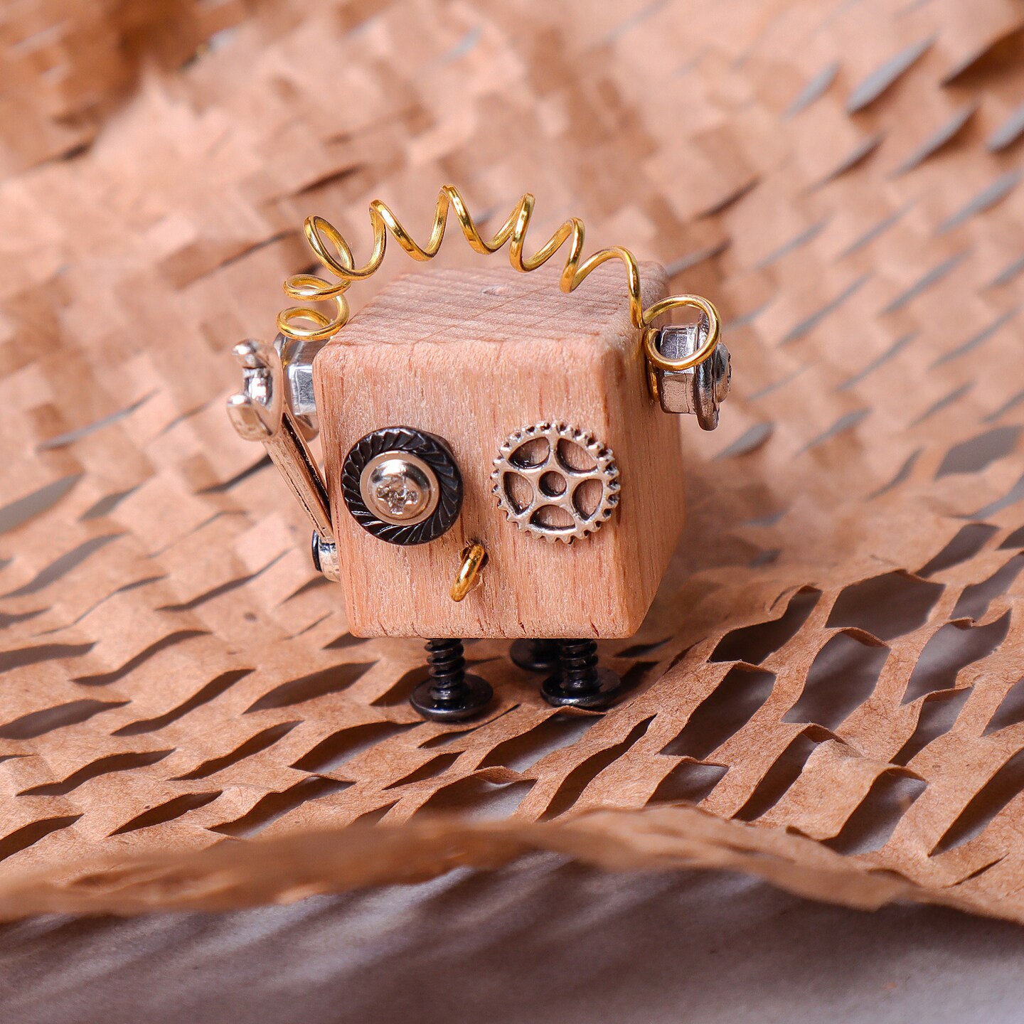 DIY Pocket Timberbot Kit – Build 2 Wooden Robots, Make Keychains