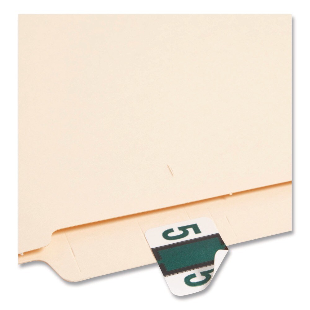 Smead 1 in. x 1.25 in. 5 Numerical End Tab File Folder Labels - White (1-Roll)