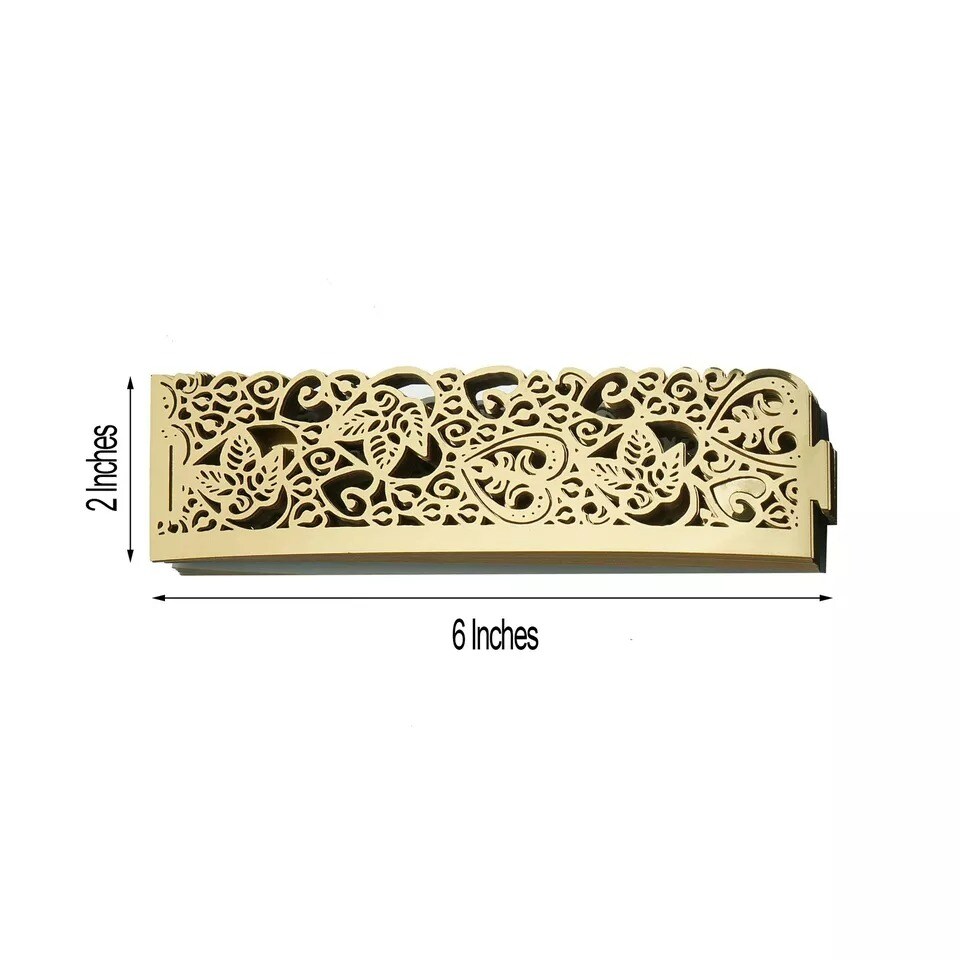 20 pcs Laser Cut Votive Candle Holder Wraps Wedding Centerpieces Decorations